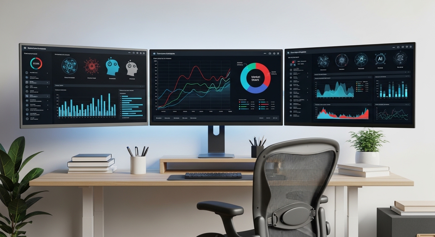 A modern dashboard showing data