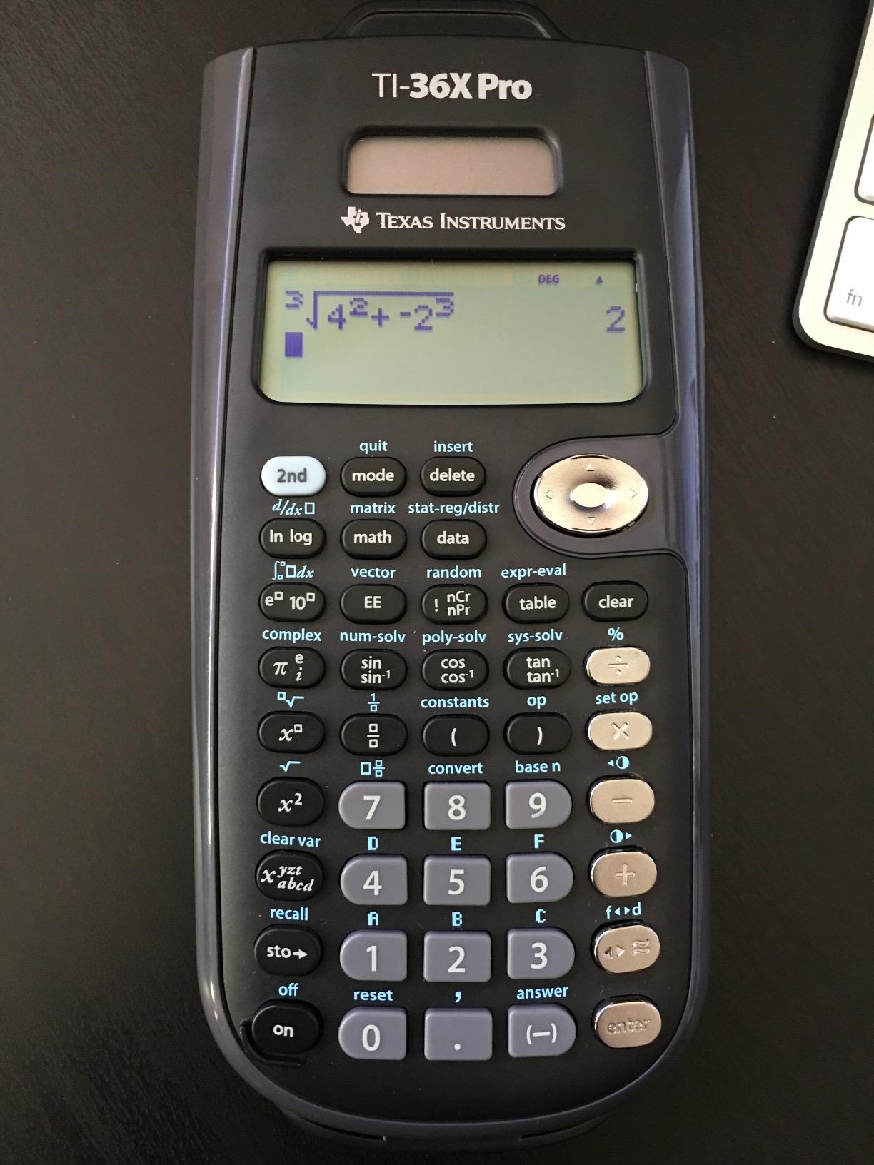 Texas Instruments TI-36X Pro Engineering/Scientific Calculator | 9.7 Inch | Black. - Customer Photo 1