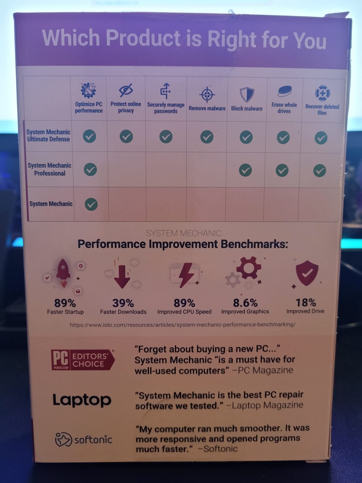 iolo - System Mechanic, Fix & Speed Up Your PC Automatically With Award Winning Software Solution - Customer Photo 1