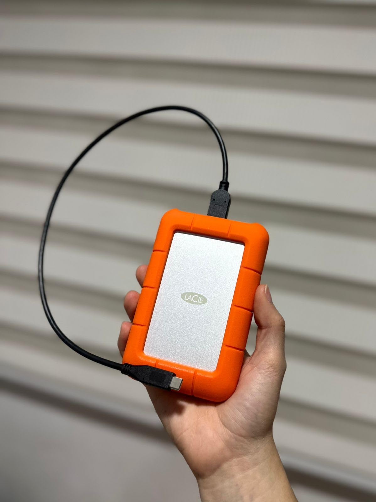 LaCie Rugged Mini 2TB External Hard Drive Portable HDD - USB 3.0/ 2.0 Compatible, Drop Shock Dust Rain Resistant Shuttle Drive, For Mac And PC Computer (LAC9000298), orange - Customer Photo 1