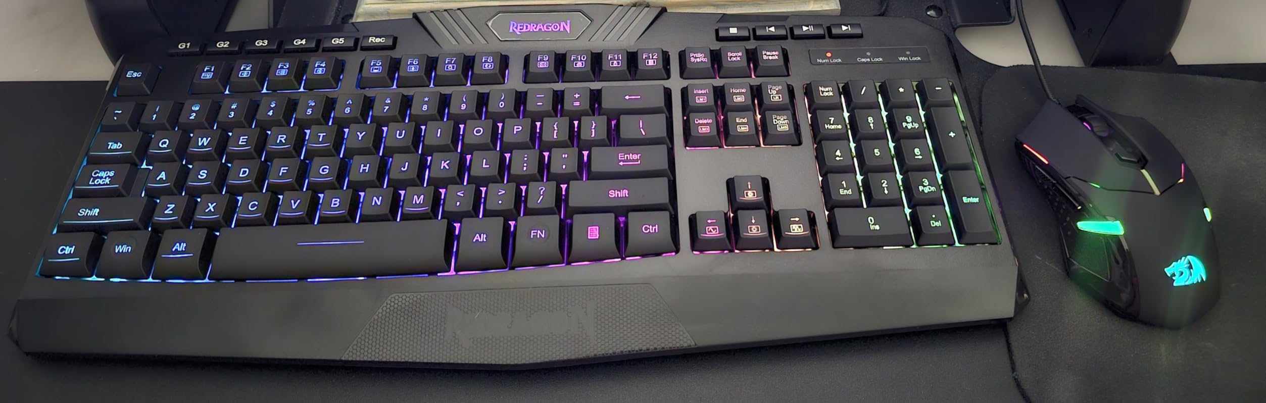 Redragon S101-3 PRO Gaming Keyboard and Mouse, RGB Backlit Programmable Keyboard Mouse with Software, Independent Macro Record Keys, Value Combo Set, New Update Version - Customer Photo 5