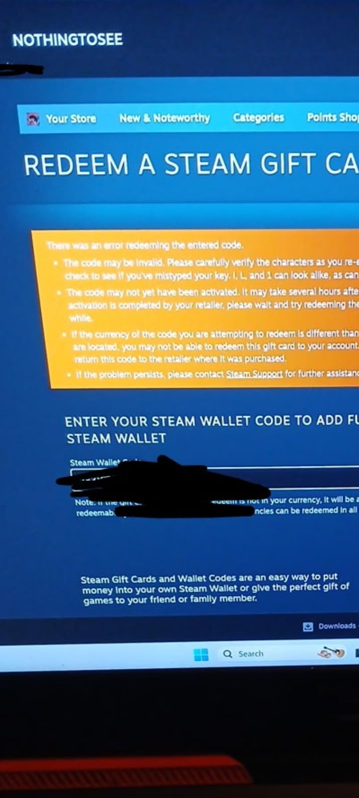 Valve - Steam Wallet Prepaid Card ($20) - Customer Photo 1