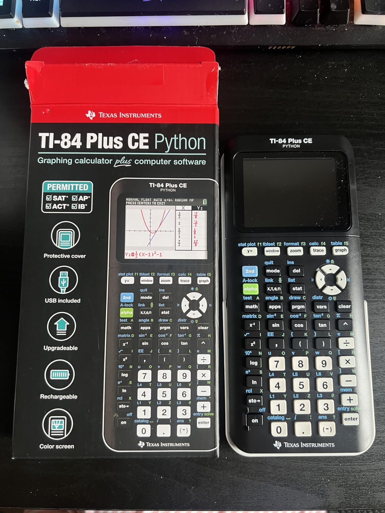 Texas Instruments TI-84 Plus CE Color Graphing Calculator, Black - Customer Photo 1