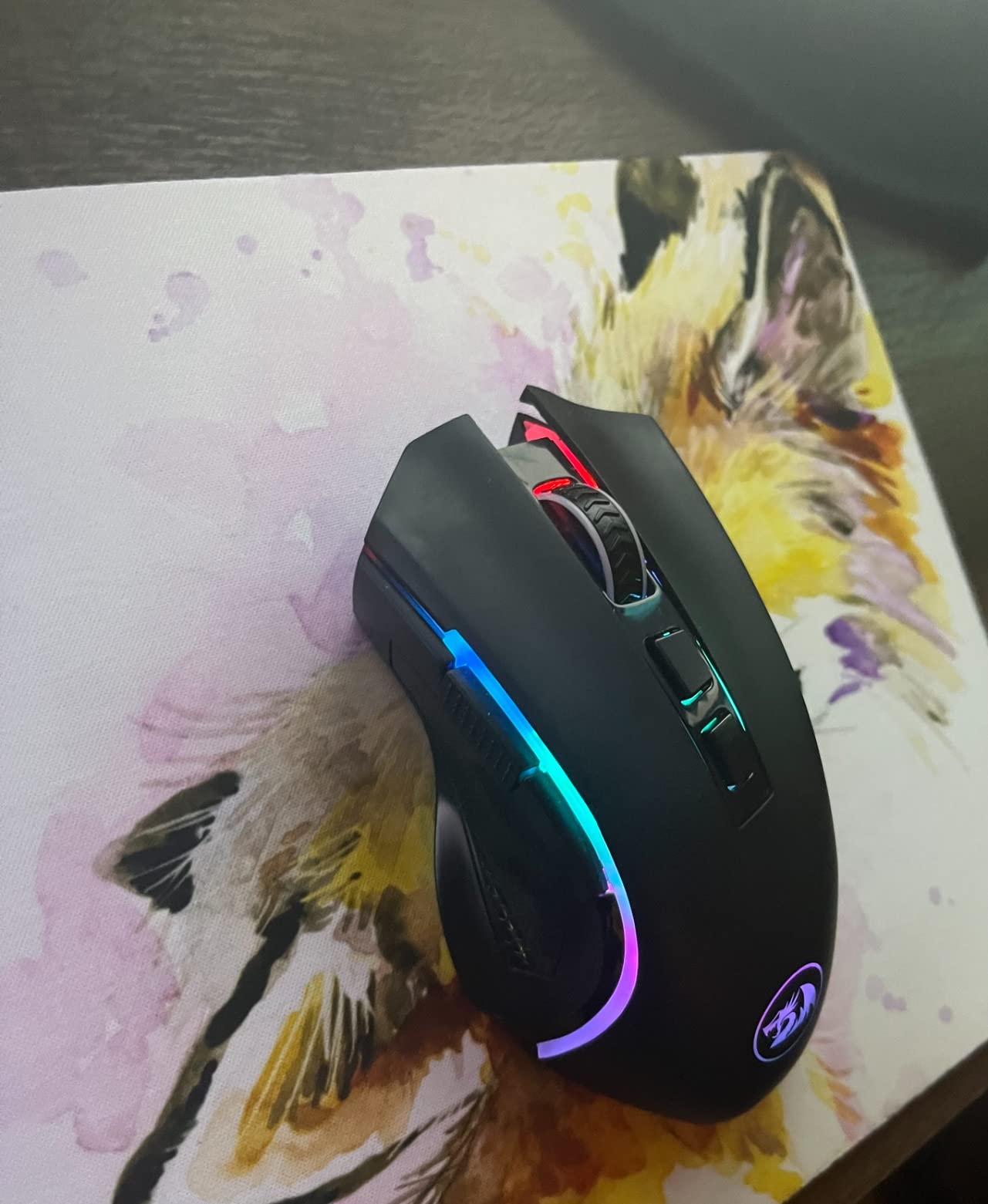 Redragon M602 Gaming Mouse, Ergonomic RGB Gaming Mouse Wired with 7200 Adjustable DPI, 9 Programmable Buttons, Professional Software for Gamer Office [Black] - Customer Photo 2