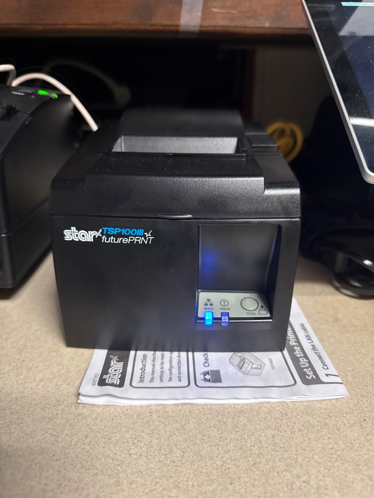 Star Micronics TSP143IIILAN Ethernet (LAN) Thermal Receipt Printer with Auto-Cutter and Internal Power Supply - Gray - Customer Photo 1
