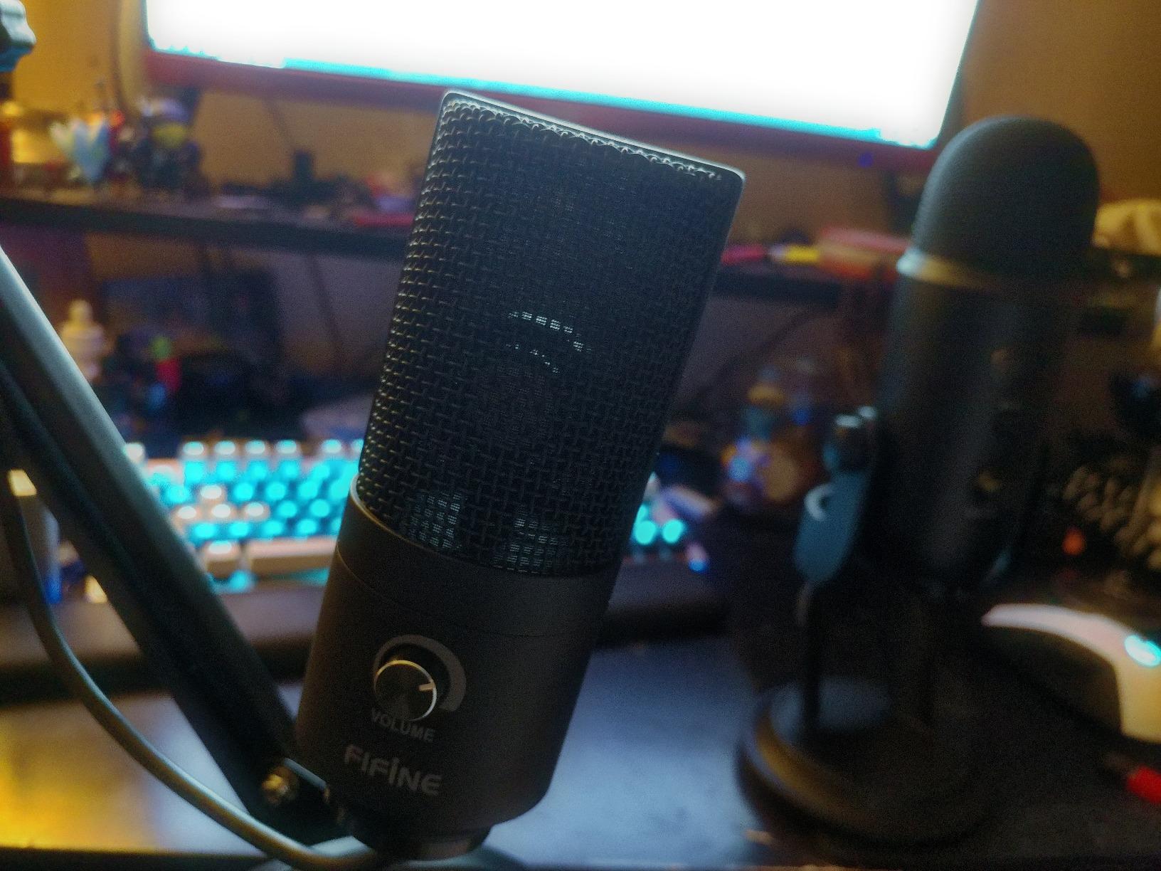 FIFINE USB Microphone, Metal Condenser Recording Microphone for MAC OS, Windows, Cardioid Laptop Mic for Recording Vocals, Voice Overs, Streaming, Meeting and YouTube Videos-K669B - Customer Photo 1