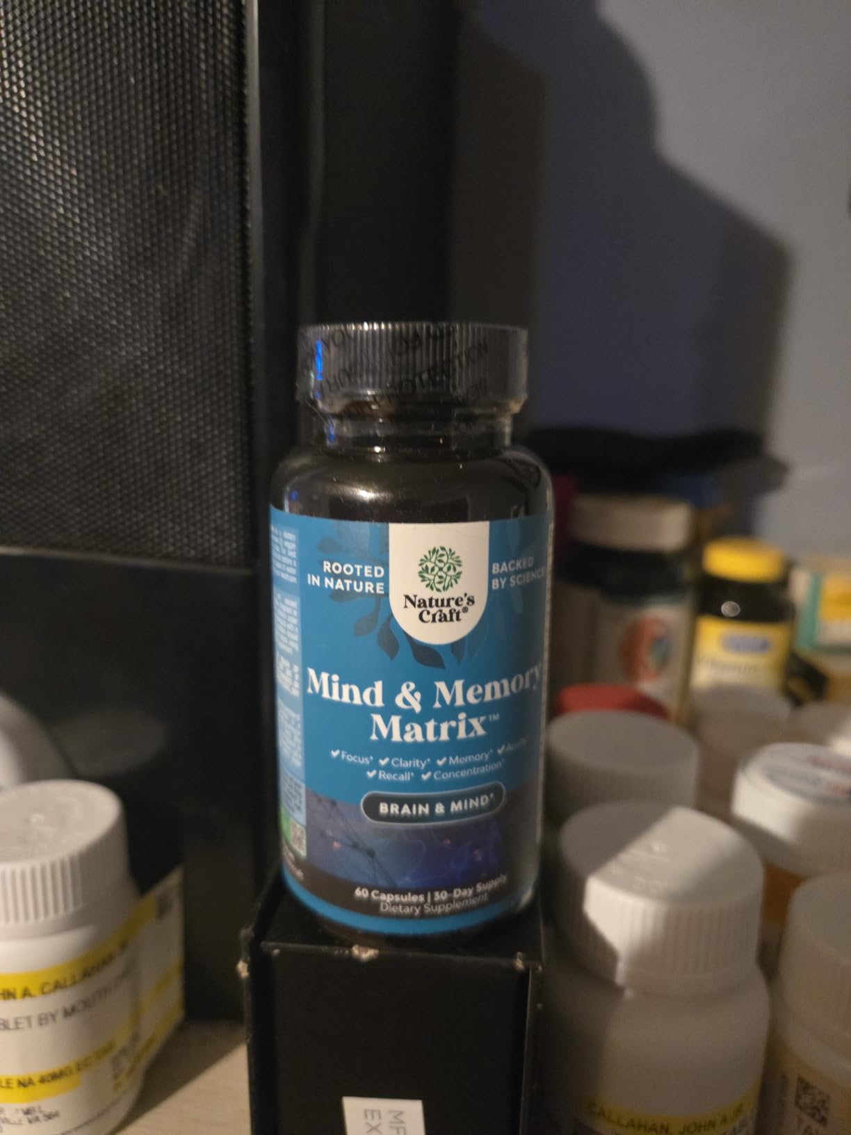 Nootropic Brain Supplement for Memory and Focus Enhancement - Vitamins for Mental Health & Clarity with VIT A, B6, Riboflavin, Niacin, Thiamin & Folate - Cognitive Complex for Mind Vitality - 60 Ct - Customer Photo 1