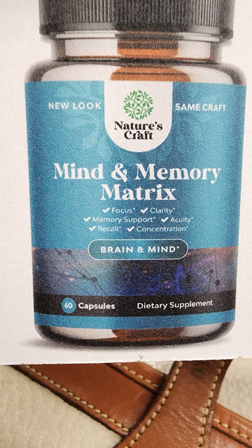 Nootropic Brain Supplement for Memory and Focus Enhancement - Vitamins for Mental Health & Clarity with VIT A, B6, Riboflavin, Niacin, Thiamin & Folate - Cognitive Complex for Mind Vitality - 60 Ct - Customer Photo 2