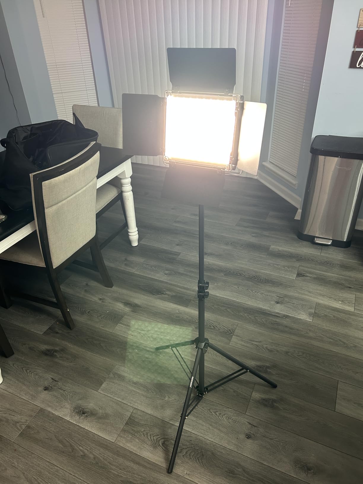 NEEWER 2 Pack Bi Color 660 LED Video Light and Stand Kit: (2) 3200-5600K CRI 96+ Dimmable Light with U Bracket and Barndoor, (2) 75 inches Light Stand for Studio Photography, Video Recording (Black) - Customer Photo 1