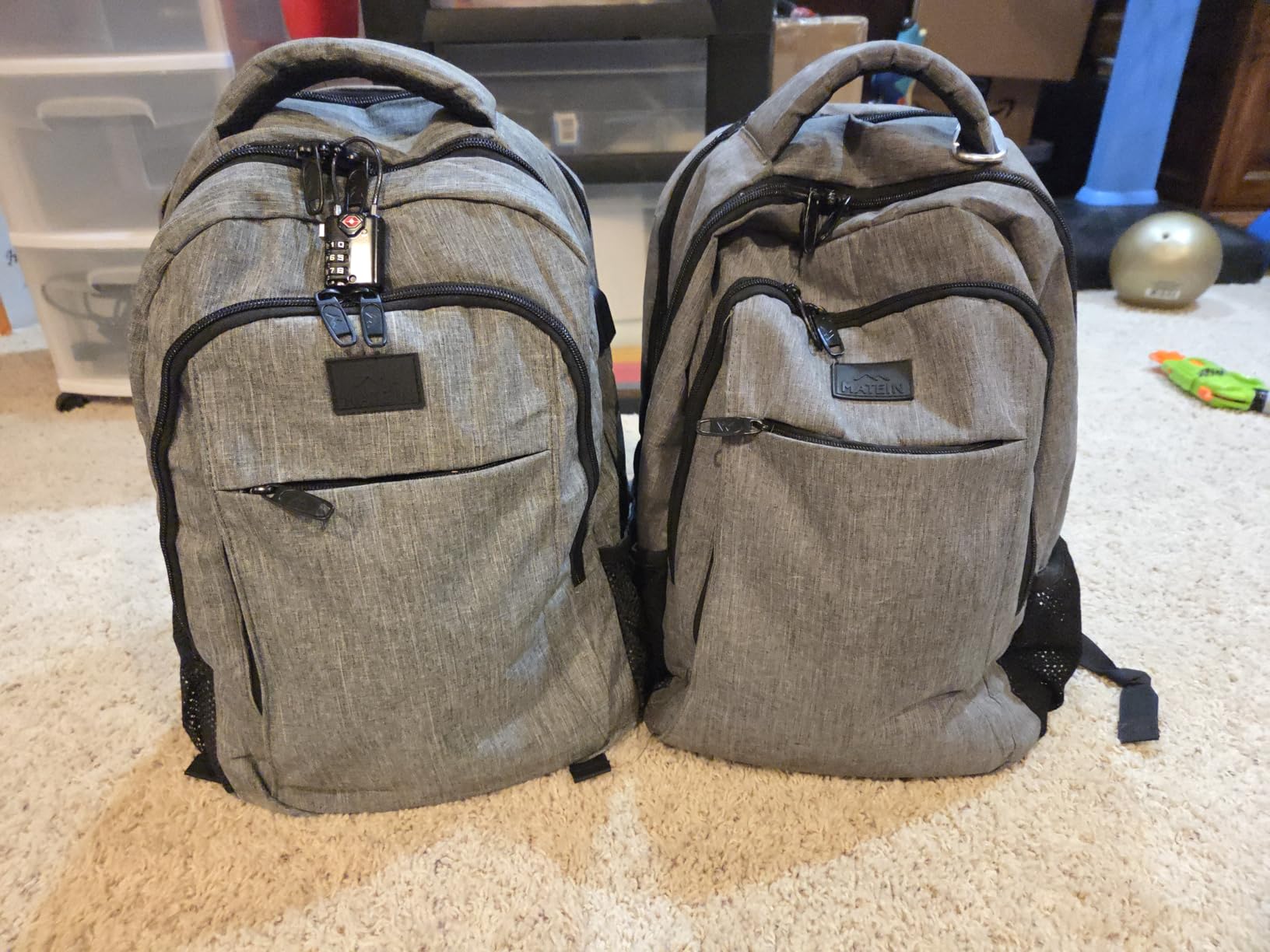 MATEIN Travel Laptop Backpack, 15.6 Inch College School Computer Bag, Grey customer photo 2
