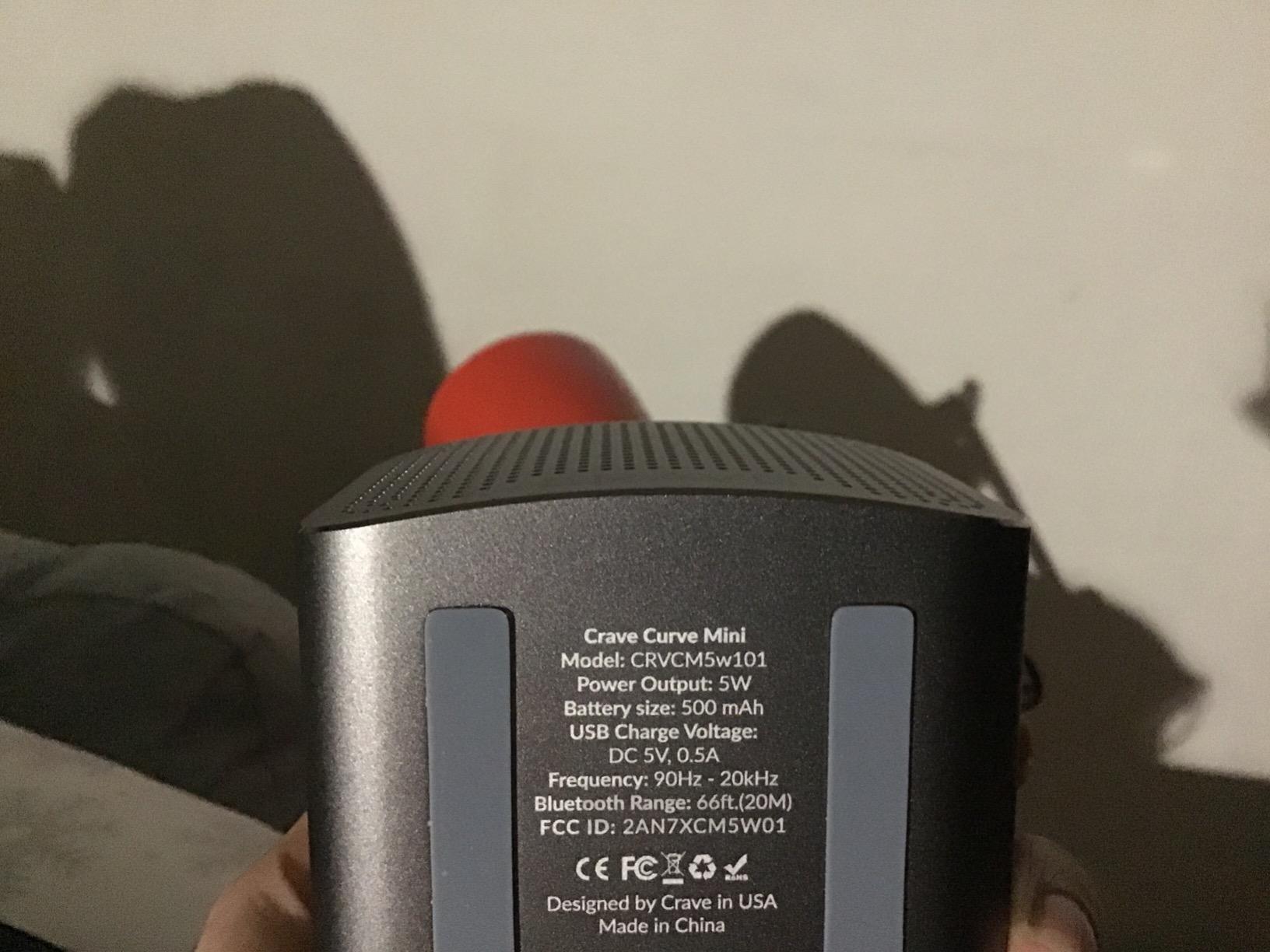 Crave Curve Mini Portable Bluetooth Wireless Intelligent Speaker with Built-in Microphone and Speakerphone - Customer Photo 2