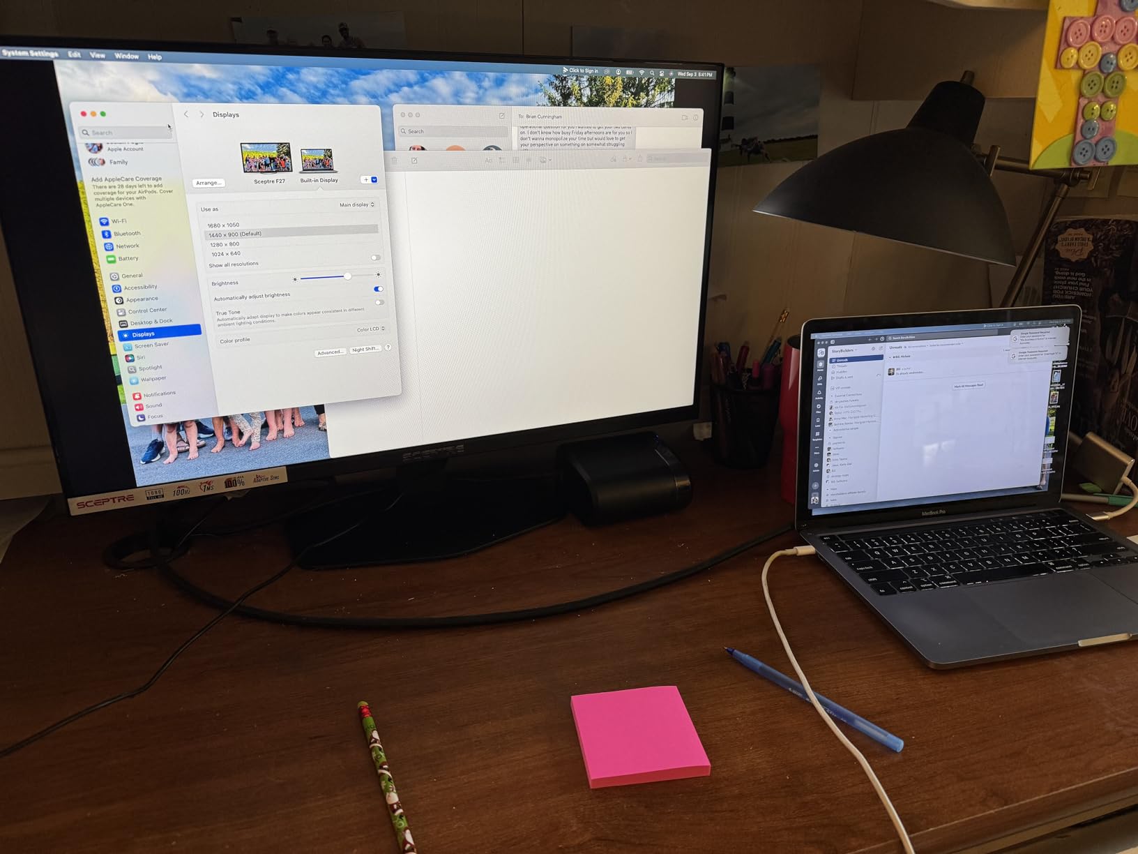Sceptre E275W-19203R 27 inch1080P LED Monitor 99% sRGB 2X HDMI VGA Build-In Speakers, Machine Black (E275W-19203R series) - Customer Photo 2