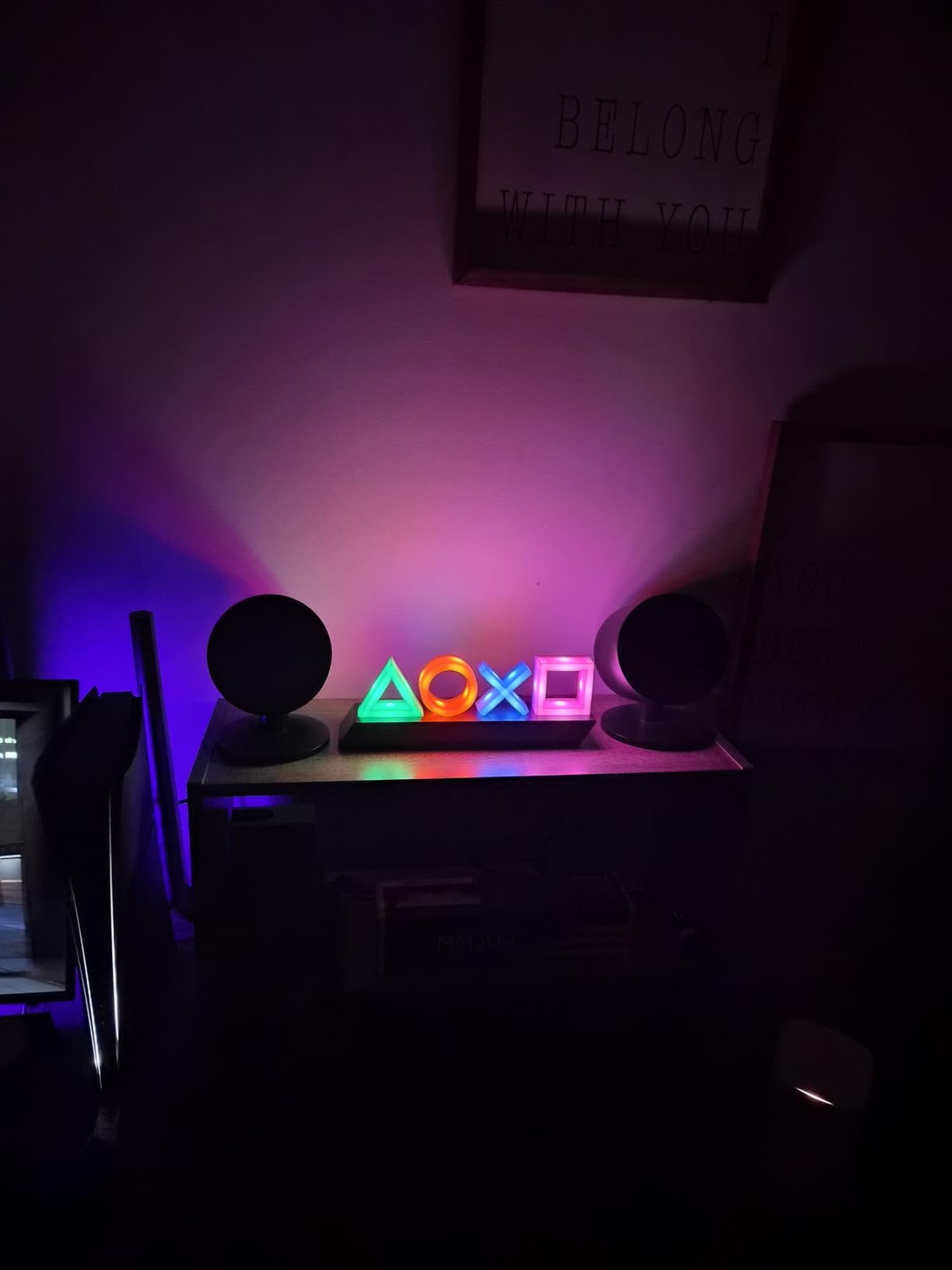 Paladone Playstation Controller Icons Light with 3 Light Modes - Sound Reactive, Dynamic Phasing, and Standard Mode - Gaming Desk Accessories and Game Room Decor - Customer Photo 2