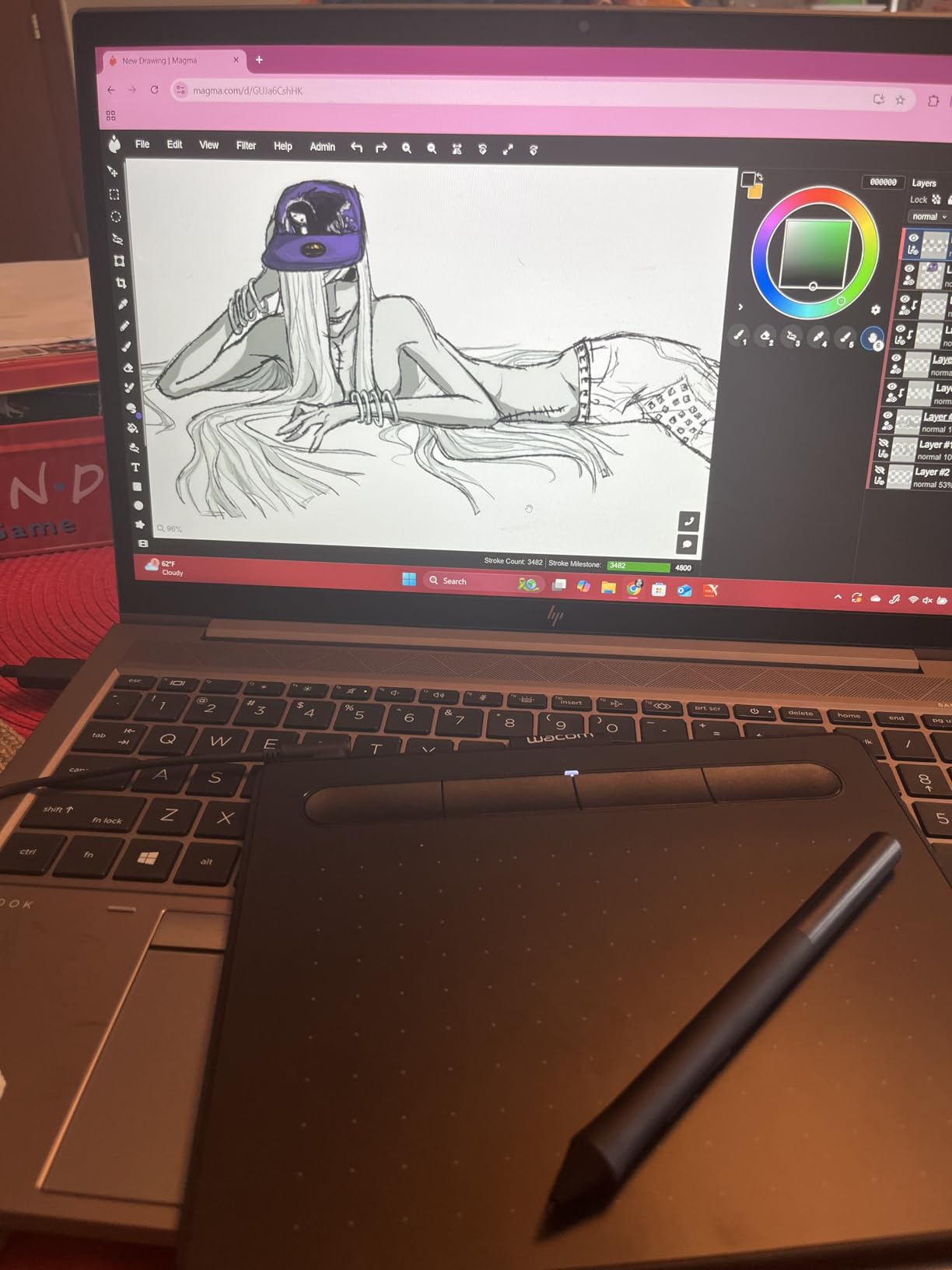 Wacom Intuos Small Graphics Drawing Tablet, Includes Training & Software; 4 Customizable ExpressKeys Compatible with Chromebook Mac Android & Windows, Black customer photo 1