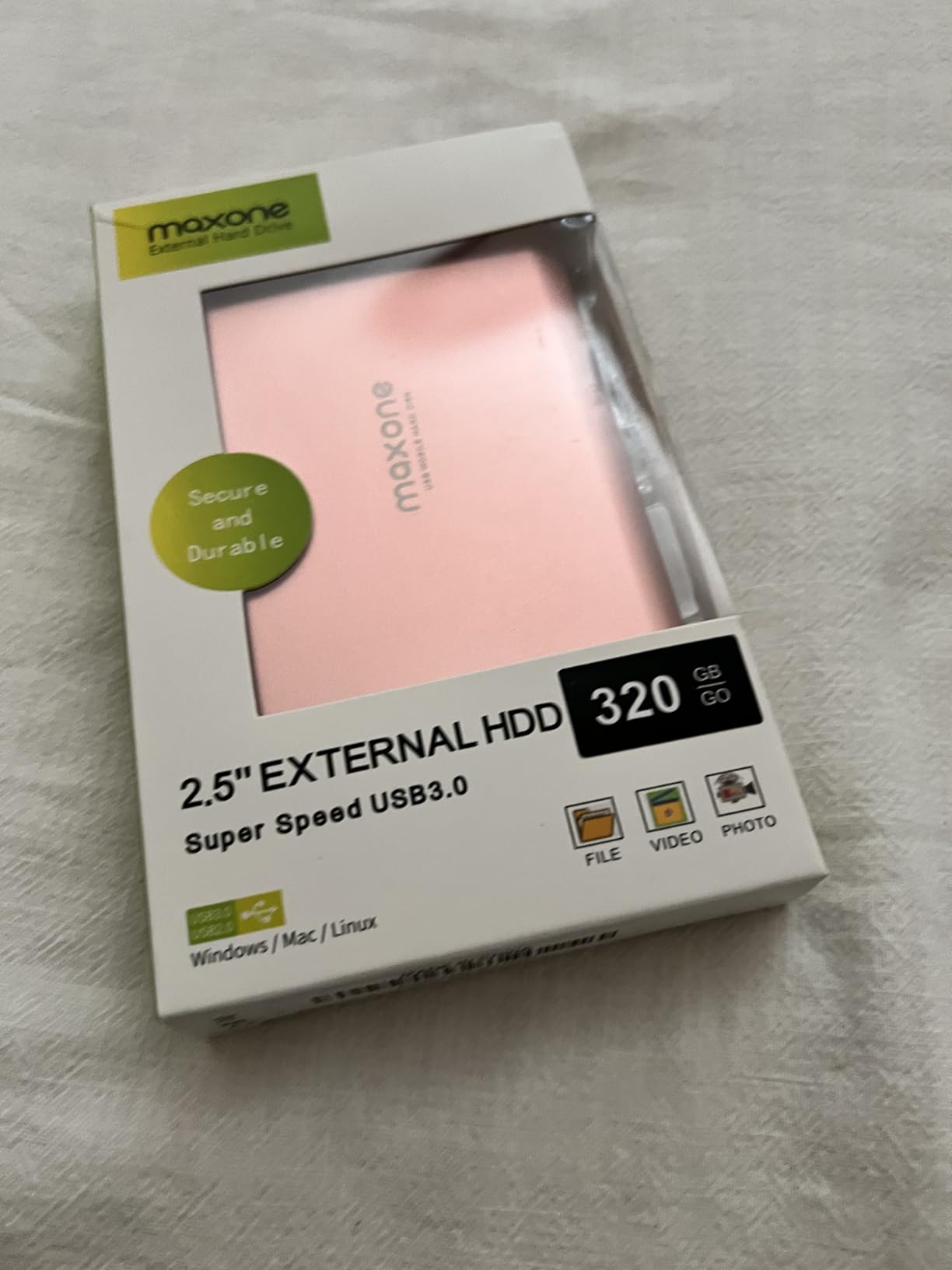 Maxone 1TB Ultra Slim Portable External Hard Drive HDD USB 3.0 Compatible with PC, Laptop, Charcoal Grey - Customer Photo 2