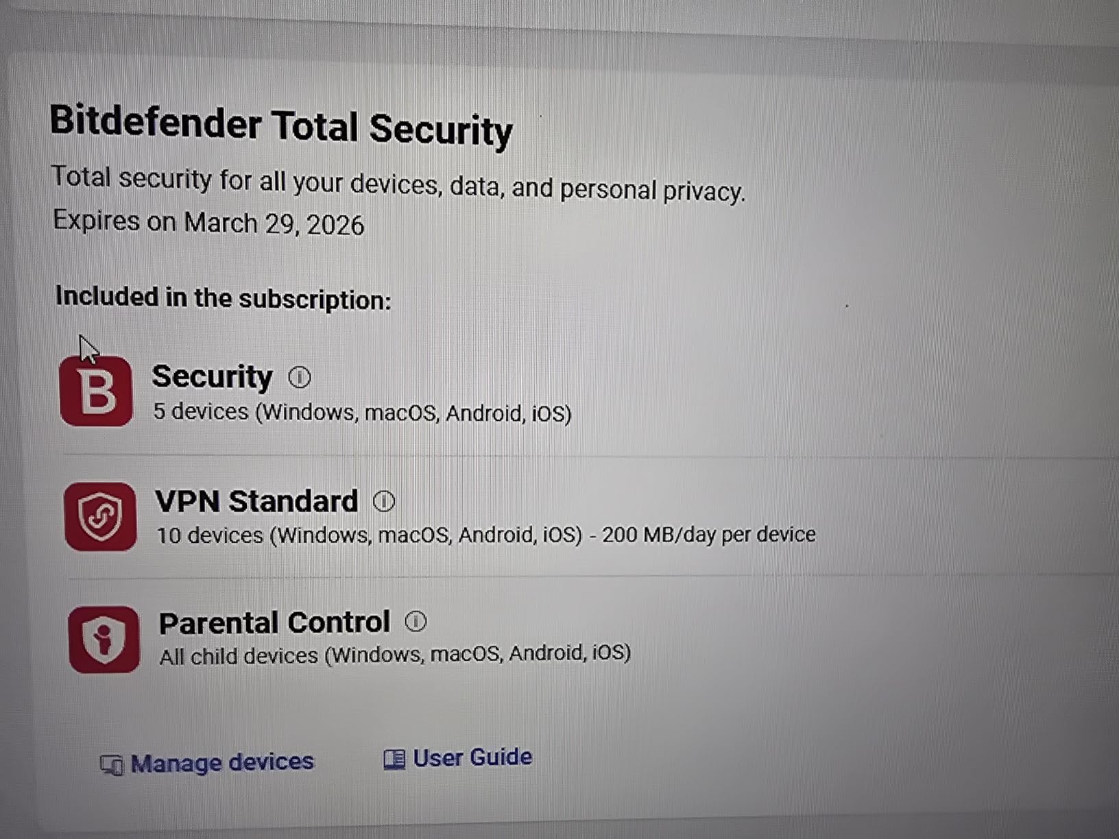 Bitdefender Total Security - 5 Devices | 1 year Subscription | PC/Mac | Activation Code by email - Customer Photo 2