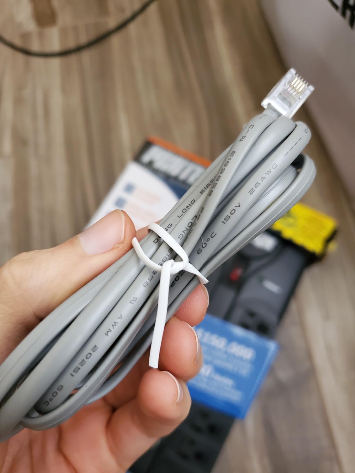 Eaton Tripp Lite TLP128TTUSBB Surge Protector Power Strip, 2 USB Charging Ports, 12 Outlets, Flat Plug 8ft Extension Cord, 4320 Joules | Coax and RJ11 Port for Home Phone, TV, & WiFi Router Protection - Customer Photo 4