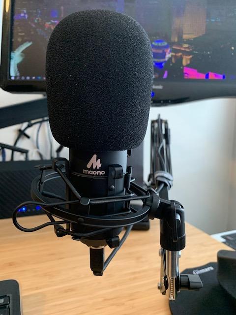 USB Microphone, MAONO 192KHZ/24Bit Plug & Play PC Computer Podcast Condenser Cardioid Metal Mic Kit with Professional Sound Chipset for Recording, Gaming, Singing, YouTube (AU-A04) - Customer Photo 4