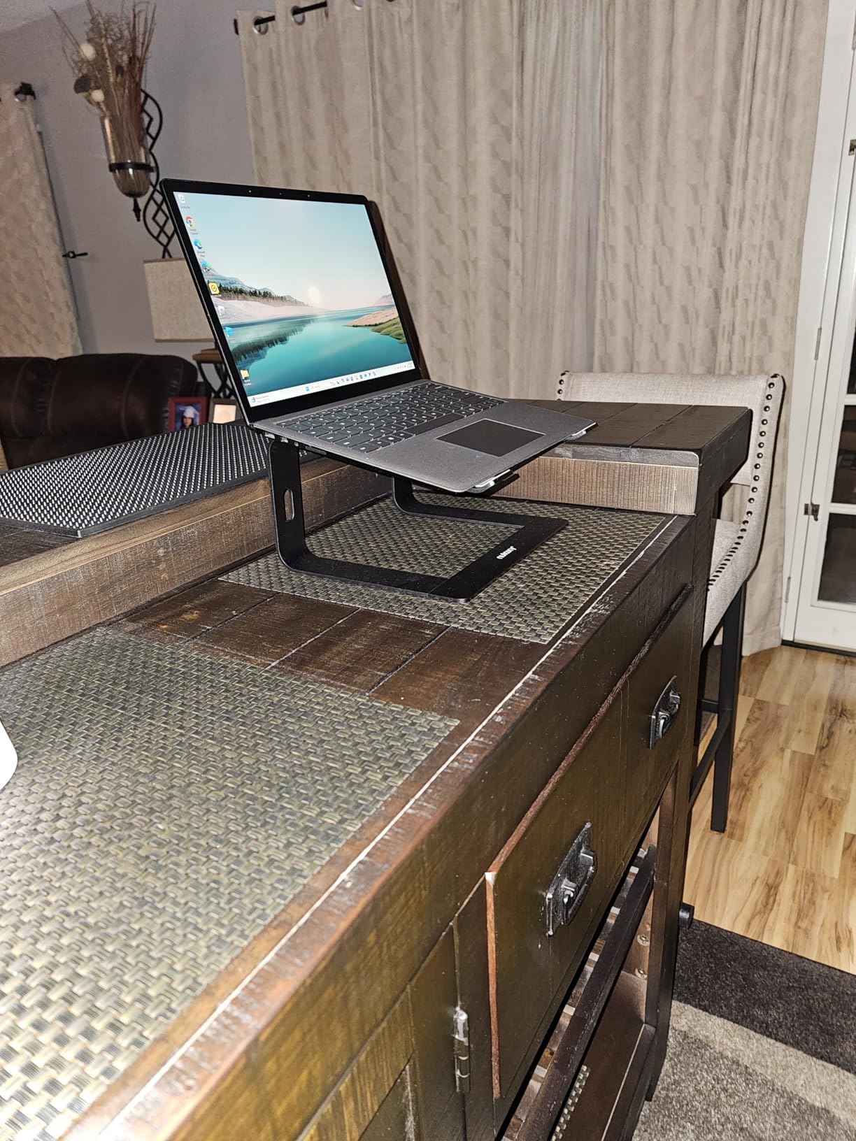 Nulaxy Fully Aluminum Detachable Laptop Stand, Ergonomic Ventilated Cooling Laptop Holder Computer Riser for Desk, Anti-Slip Design Notebook Stand Compatible with All 10-16