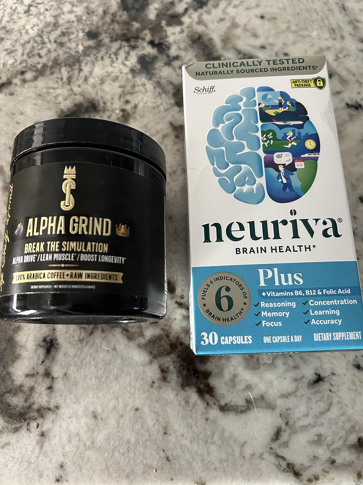 NEURIVA Plus Brain Supplement for Memory and Focus Clinically Tested Nootropics for Concentration for Mental Clarity, Cognitive Enhancement Vitamins B6, B12, Phosphatidylserine 30 Capsules - Customer Photo 1