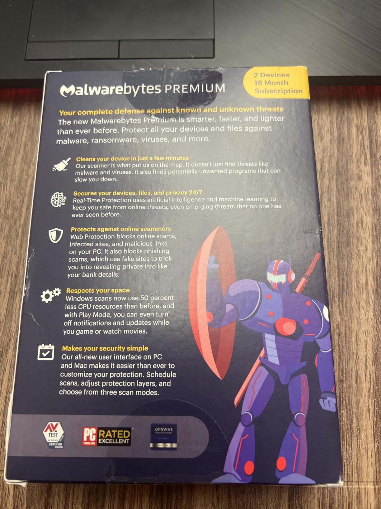 Malwarebytes Premium Software | Amazon Exclusive | 18 Months, 2 Devices (Windows, Mac OS, Android, Apple iOS, Chrome) [software_key_card] - Customer Photo 4