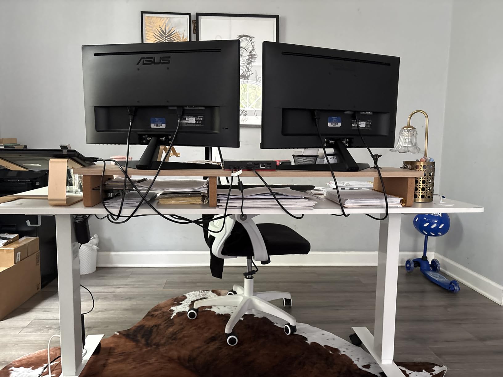 YECAYE 6 Pack Cable Management, Cord Organizer, Adhesive Mount Cord Organizer for Desk, No-Drill Desk Wire Management for Home Office, Baby proofing, Black customer photo 1