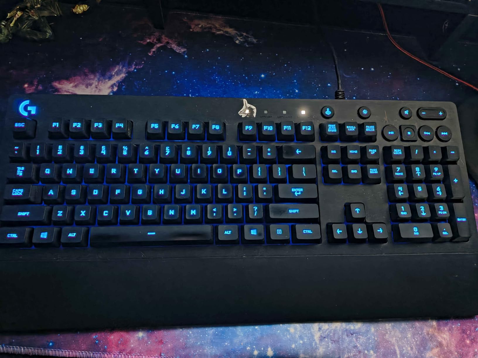 Logitech G213 Prodigy Gaming Keyboard - Wired RGB Backlit Keyboard with Mech-Dome Keys, Palm Rest, Adjustable Feet, Media Controls, USB, Compatible with Windows - Black customer photo 2