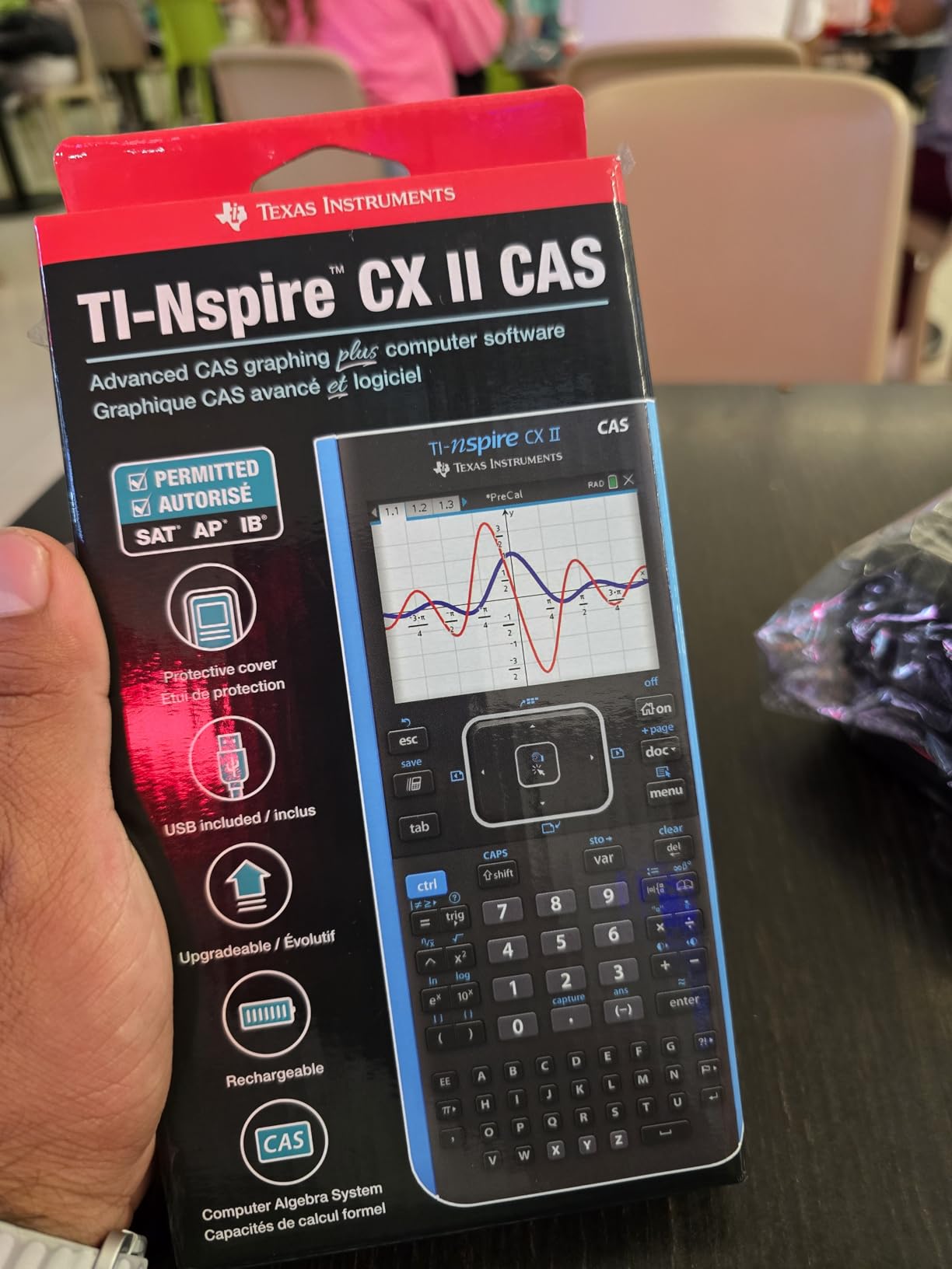 Texas Instruments TI-Nspire CX II CAS Color Graphing Calculator with Student Software (PC/Mac) - Customer Photo 1