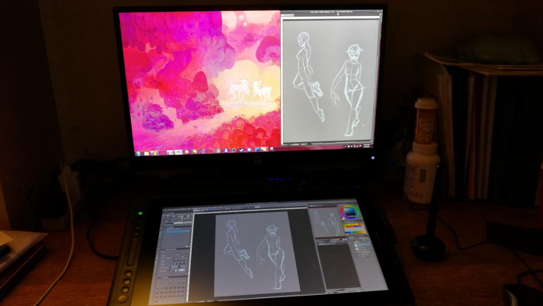 HUION KAMVAS Pro 16 Drawing Tablet with Screen, 15.6 inch Pen Display Anti-Glare Glass 6 Shortcut Keys Adjustable Stand, Graphics Tablet for Drawing, Writing, Design, Work with Windows, Mac and Linux - Customer Photo 1
