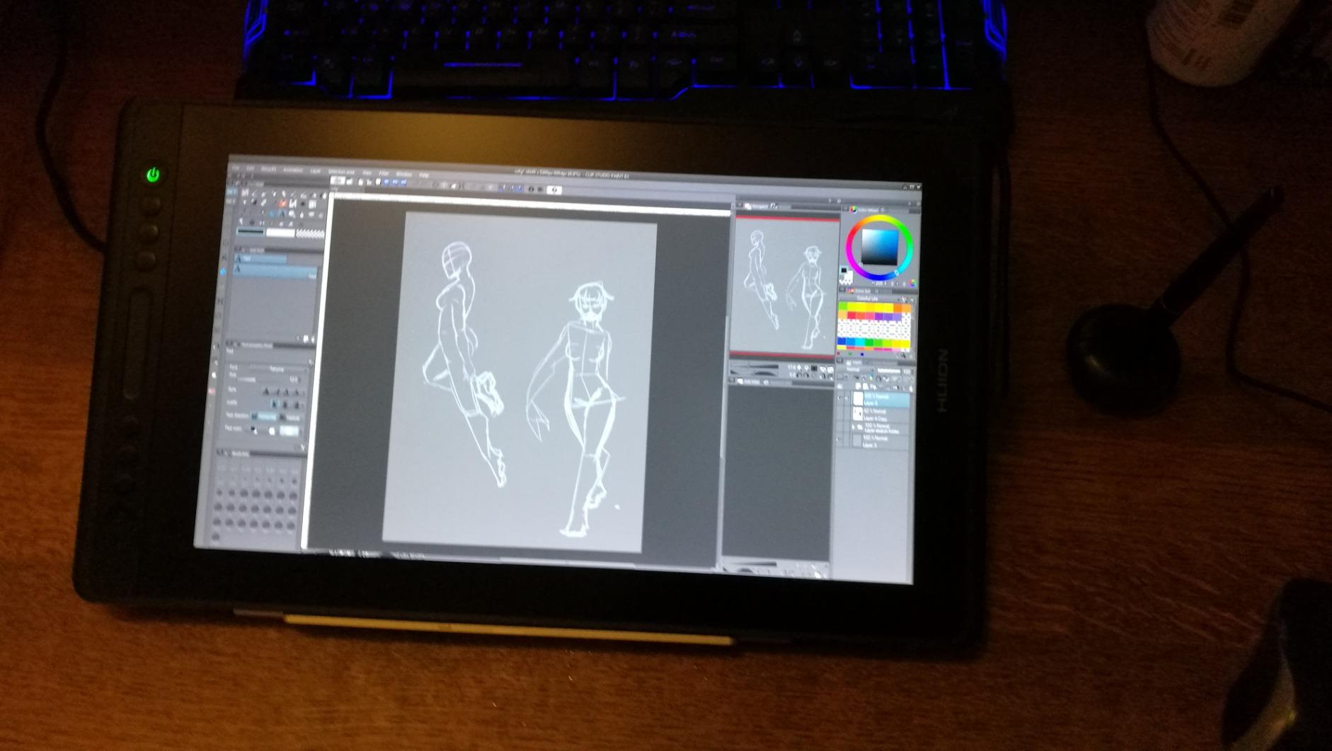 HUION KAMVAS Pro 16 Drawing Tablet with Screen, 15.6 inch Pen Display Anti-Glare Glass 6 Shortcut Keys Adjustable Stand, Graphics Tablet for Drawing, Writing, Design, Work with Windows, Mac and Linux - Customer Photo 2