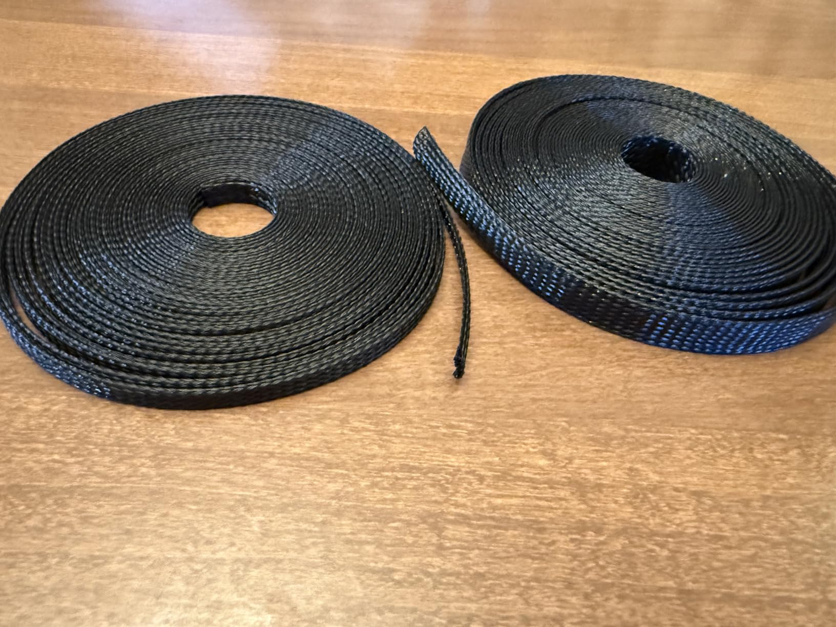 50ft - 1/4 inch & 1/2 inch PET Expandable Braided Sleeving – Black – Alex Tech Braided Cable Sleeve - Customer Photo 2