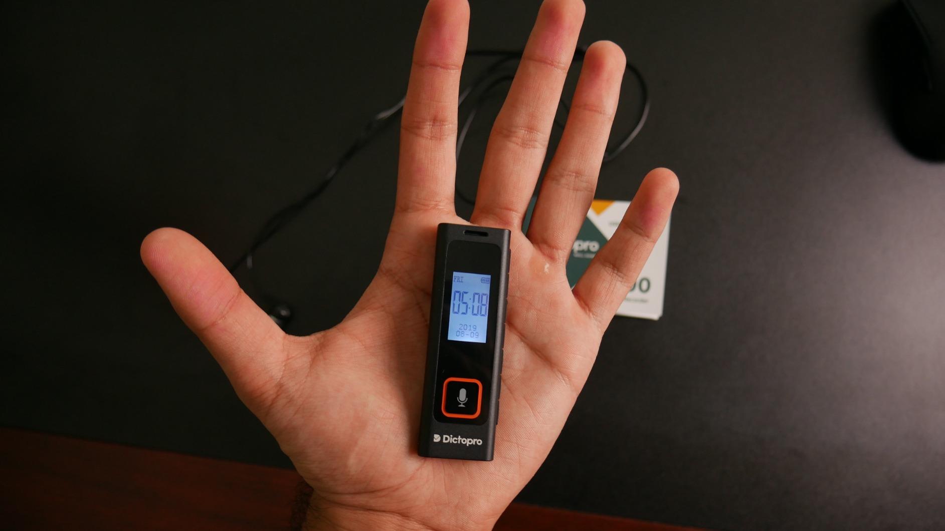 Dictopro X200 - Digital Voice Recorder with Sensitive Microphones, Voice Activated Continuous Recording, Password, Mini Dictaphone Device with 582 Hours Records of Interviews, Classroom Lectures - Customer Photo 2