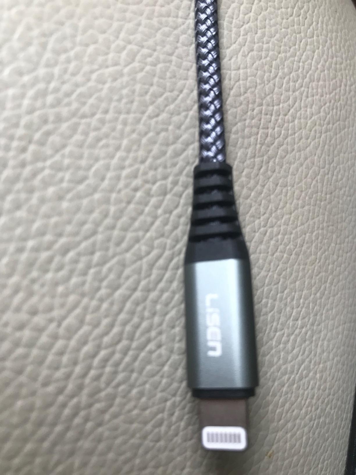 LISEN iPhone Charger Cable USB A to Lightning Cable,Sturdy Nylon Braided Fast Charging Cord Compatible with iPhone 11/Pro/X/Xs Max/XR/8 Plus /7 Plus/6/ iPad,6.6FT,Red - Customer Photo 1
