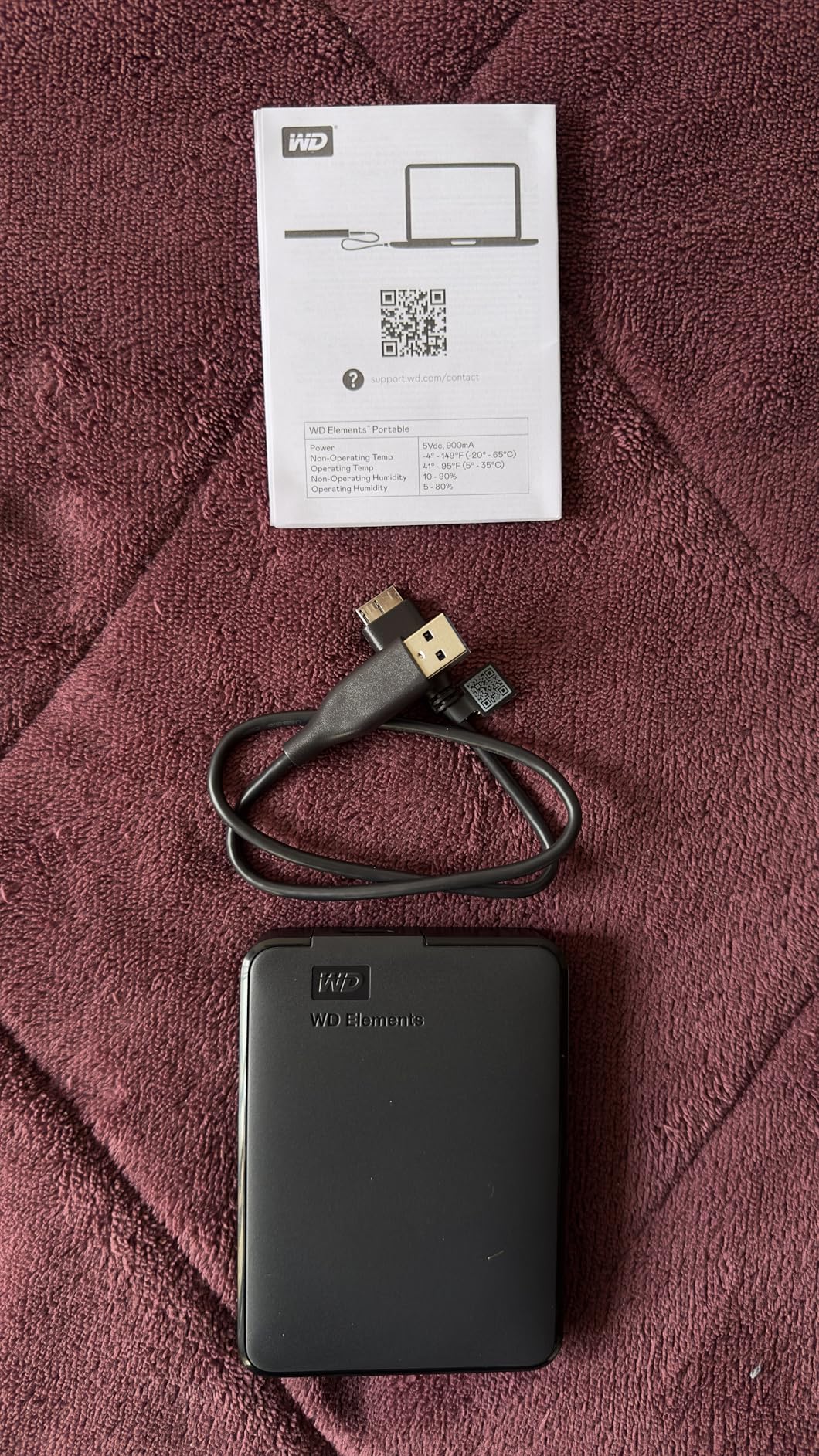 WD 5TB Elements Portable External Hard Drive for Windows, USB 3.2 Gen 1/USB 3.0 for PC & Mac, Plug and Play Ready - WDBU6Y0050BBK-WESN - Customer Photo 2