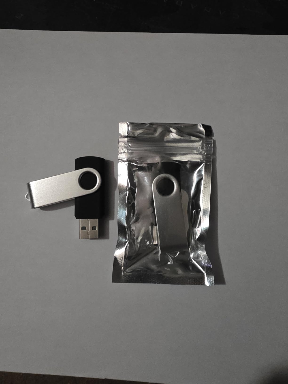 2 Pack 64GB USB Flash Drive USB 2.0 Thumb Drives Jump Drive Fold Storage Memory Stick Swivel Design - Black - Customer Photo 1