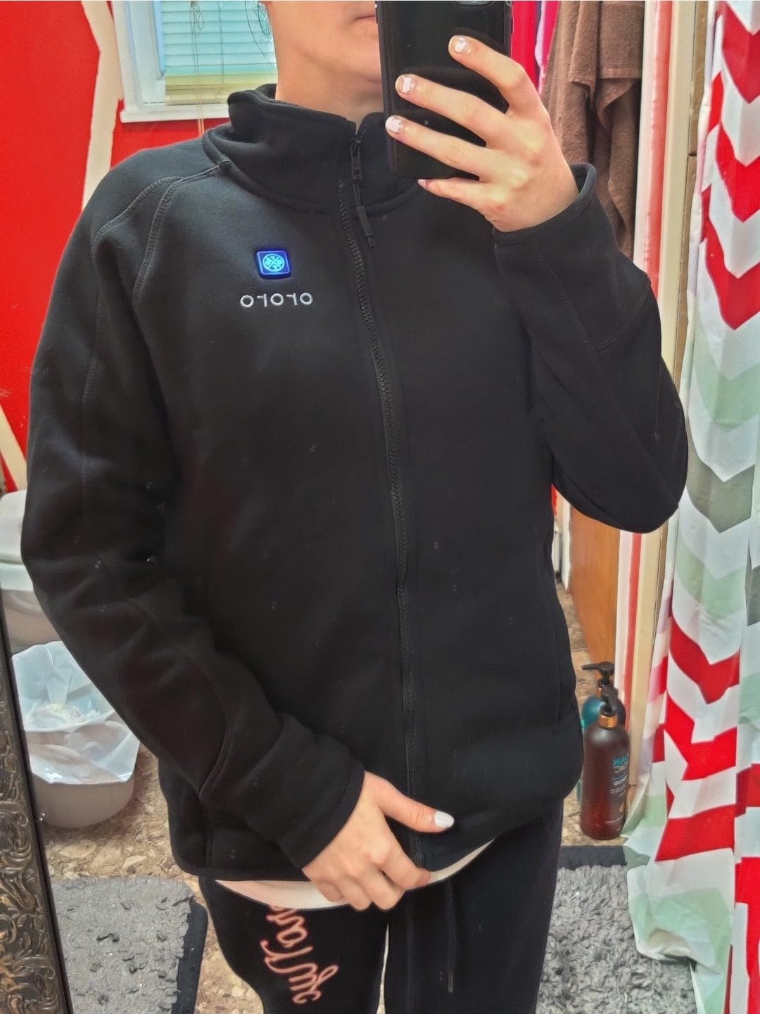 ORORO Women's Heated Fleece Jacket with Battery, Fleece Heating Jacket (Charger Not Included) - Customer Photo 3