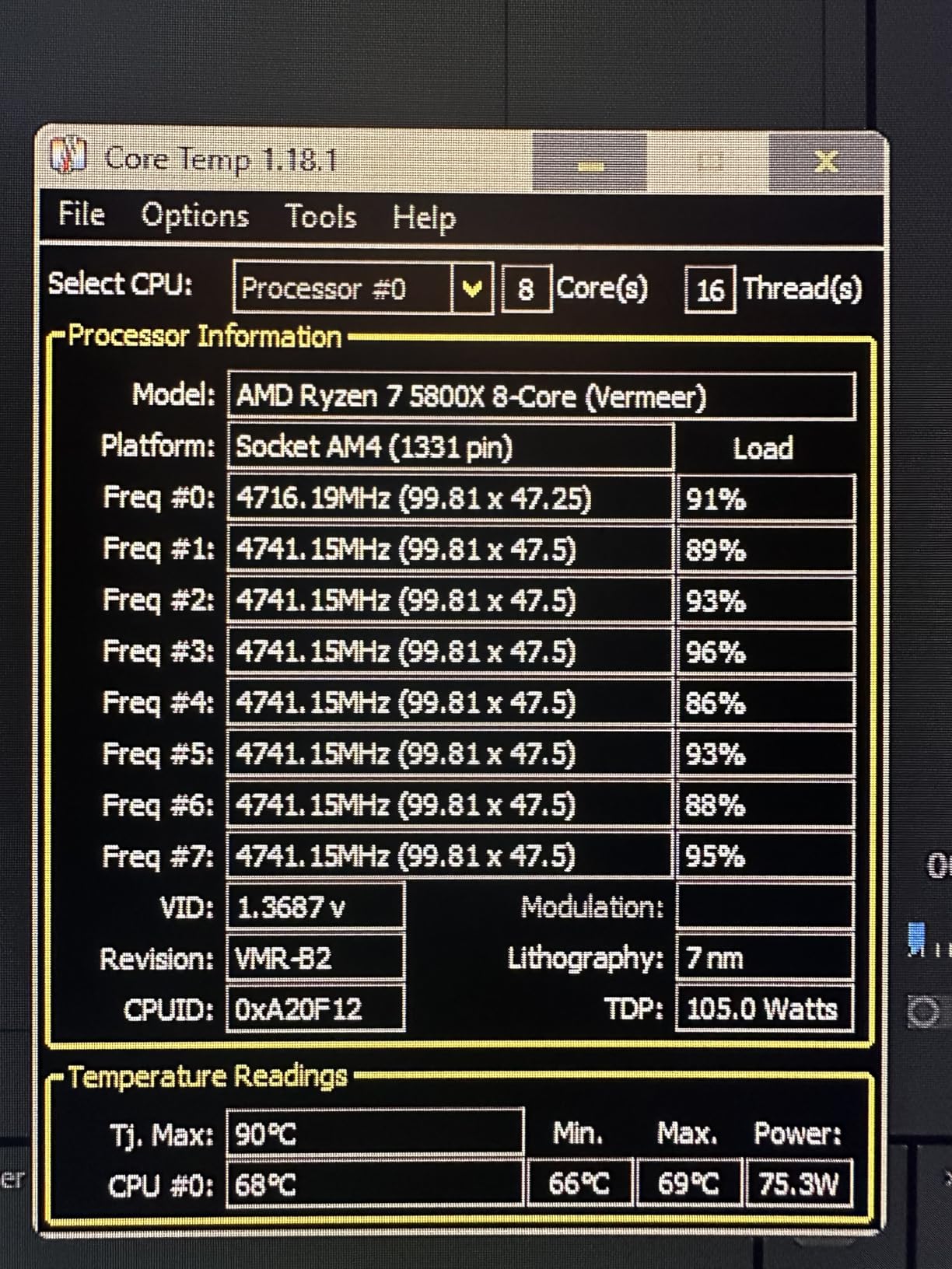 AMD Ryzen 7 5800X 8-core, 16-thread unlocked desktop processor - Customer Photo 1
