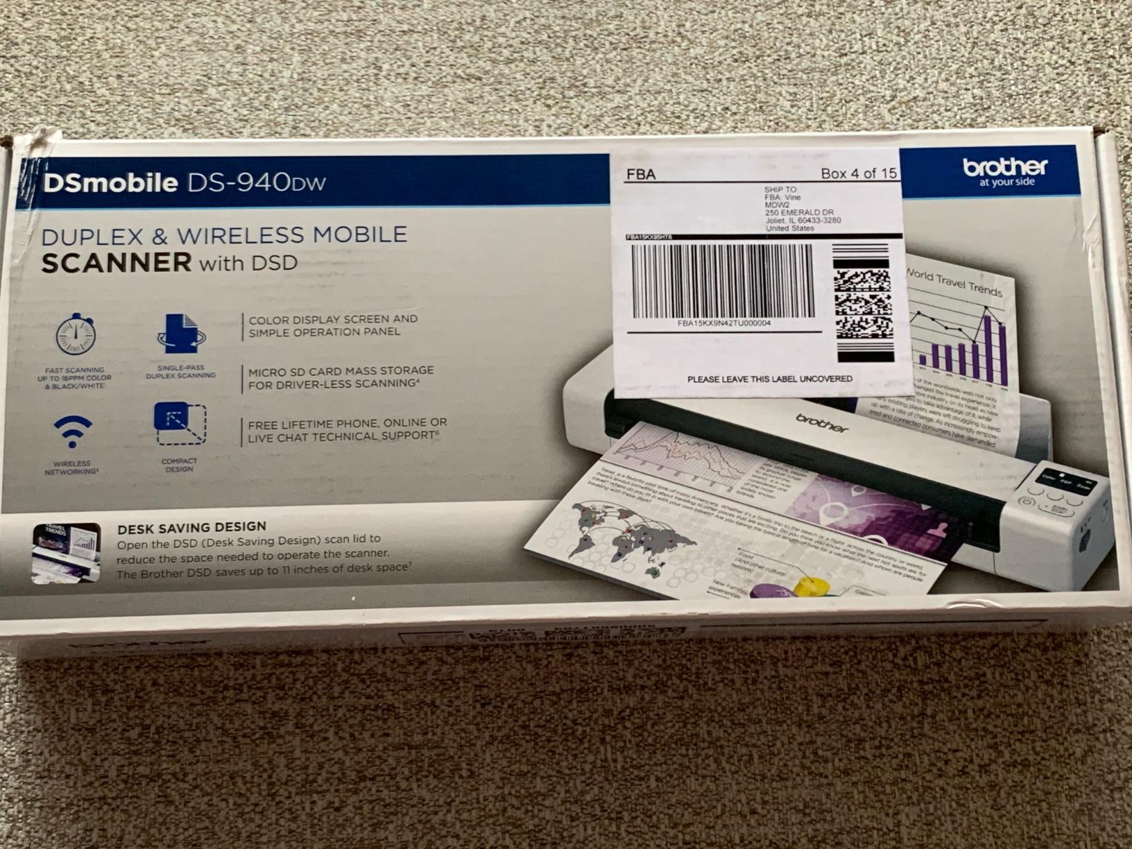 Brother DS-940DW Duplex and Wireless Compact Mobile Document Scanner - Customer Photo 1
