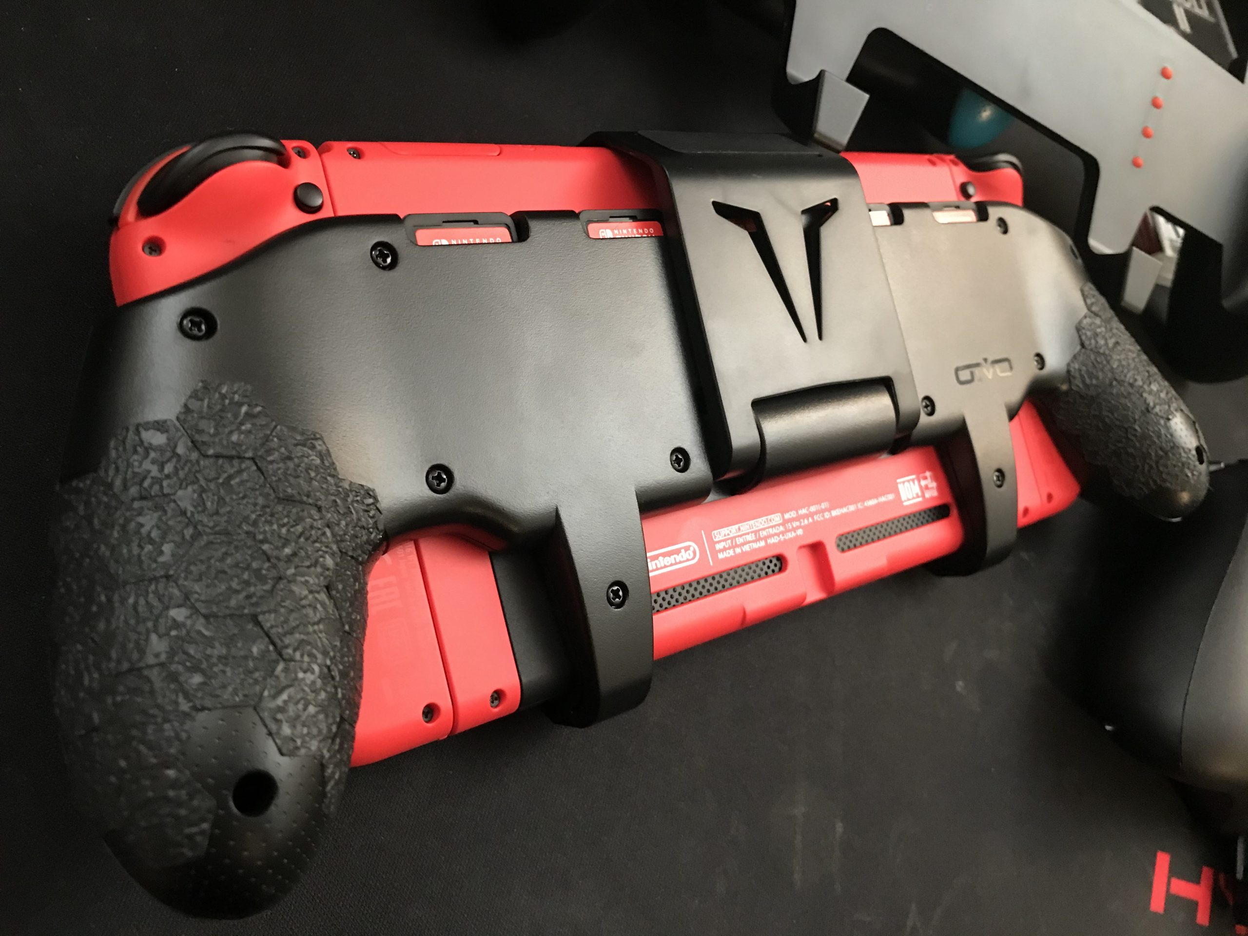 Switch Grip with Upgraded Adjustable Stand, Compatible with Nintendo Switch & OLED, OIVO Asymmetrical Grip with Adjustable Stand and 5 Game Slots-4 Thumb Caps Included - Customer Photo 1