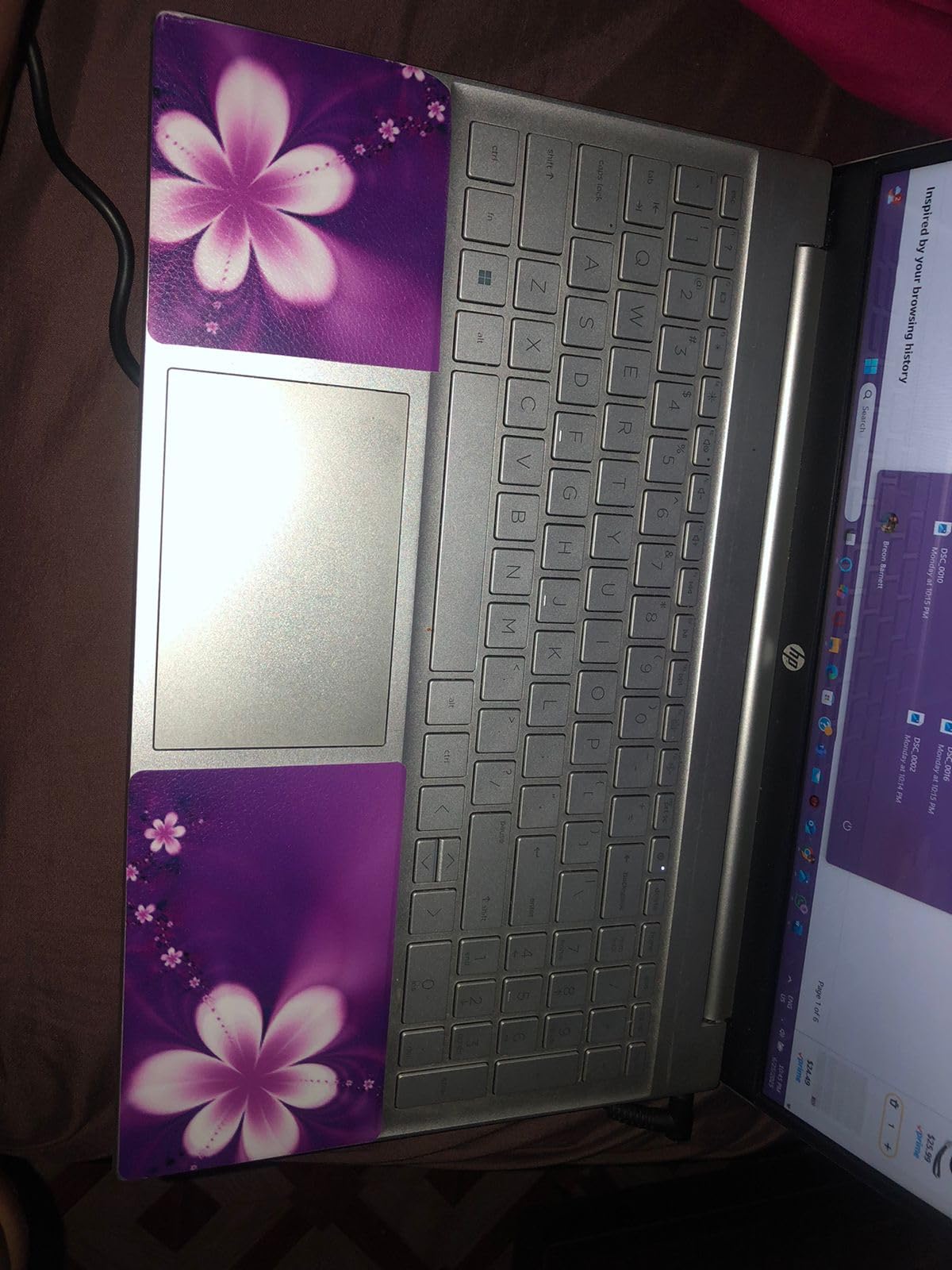 Black Flower 11.6 13 13.3 14 15 15.6 Inch Netbook Laptop Skin Sticker Reusable Protector Cover for Laptop Notebook FY-NEK-11 - Customer Photo 3