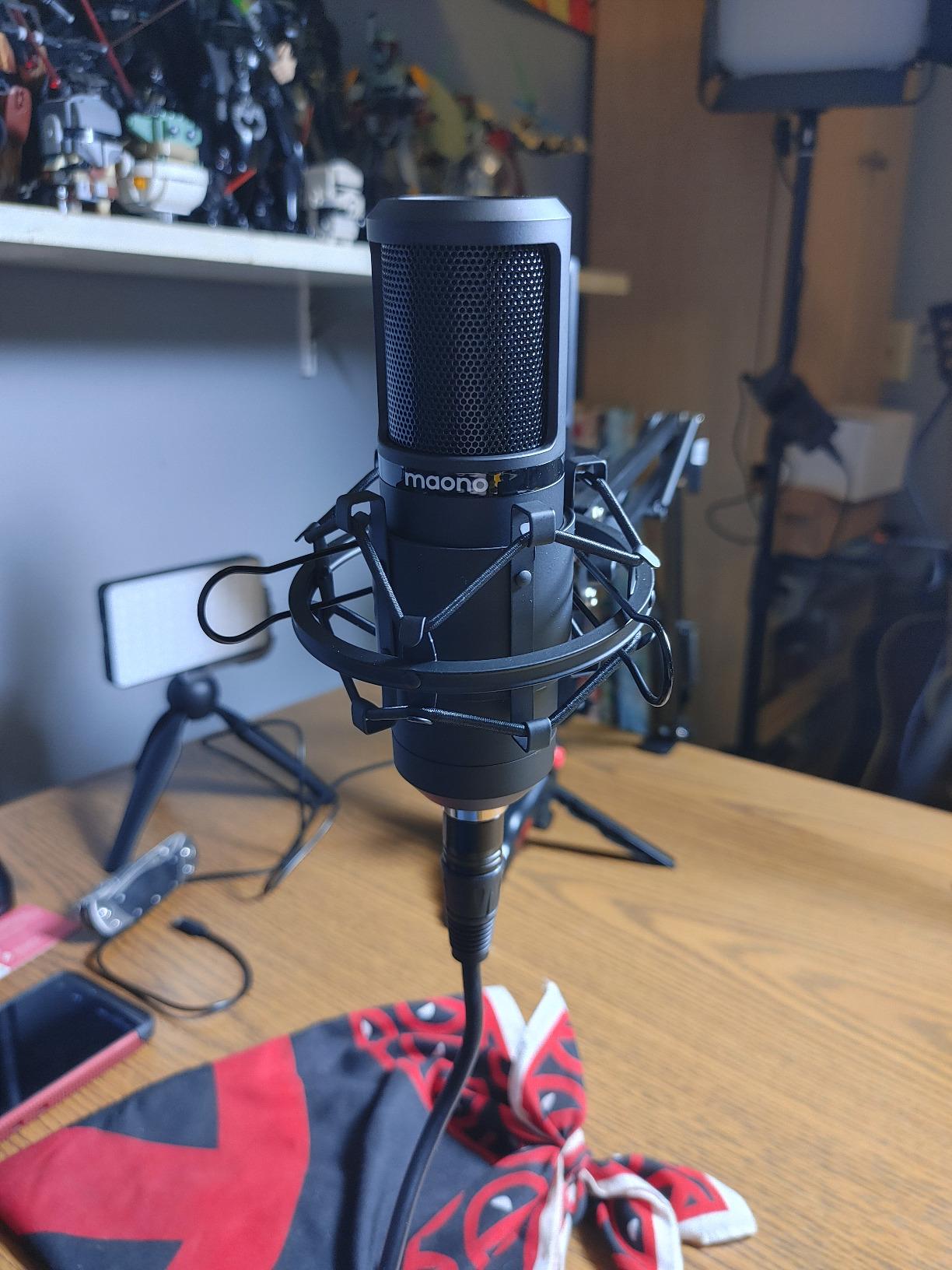 MAONO XLR Condenser Microphone, Professional Cardioid Studio Recording Mic for Streaming, Podcasting, Singing, Voice-Over, Vocal, Home-Studio, YouTube, Skype, Twitch (PM320S) - Customer Photo 2