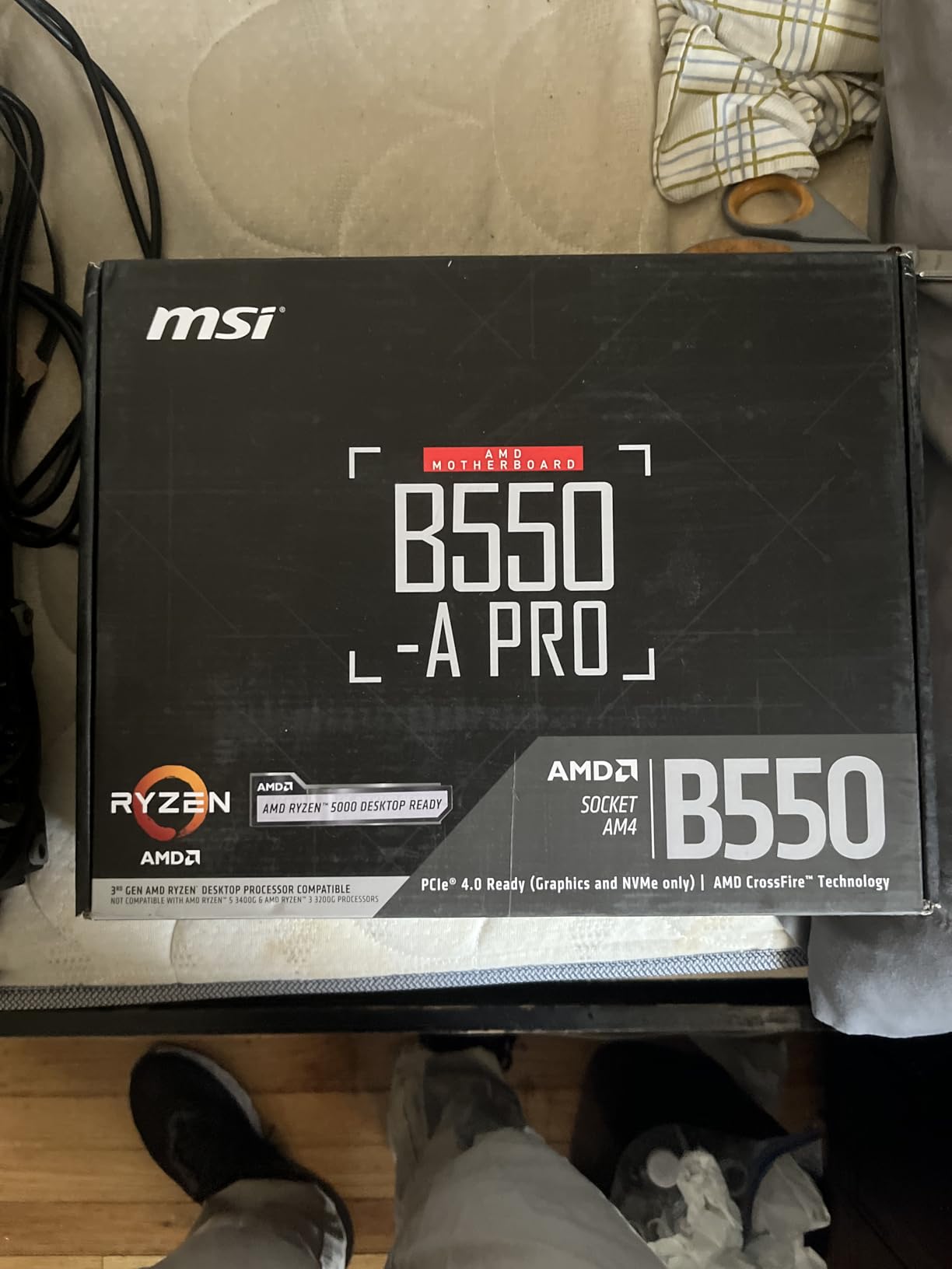 MSI B550-A PRO ProSeries Motherboard (AMD Ryzen 5000, AM4, DDR4, PCIe 4.0, SATA 6Gb/s, M.2, USB 3.2 Gen 2, HDMI/DP, ATX) - Customer Photo 2