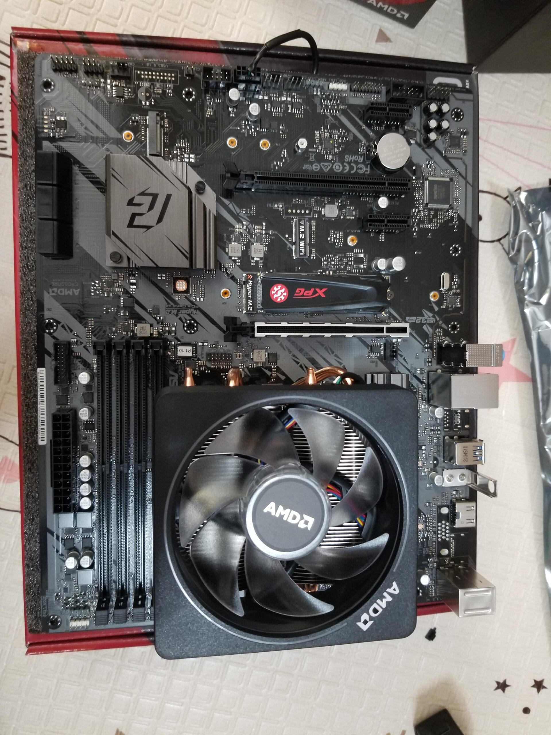 ASRock B550M-HDV Micro-ATX Motherboard, AMD Ryzen 5000/4000/3000 Series Support, DDR4 4733+ OC, PCIe 4.0, M.2 NVMe, Triple Display Output - Customer Photo 2