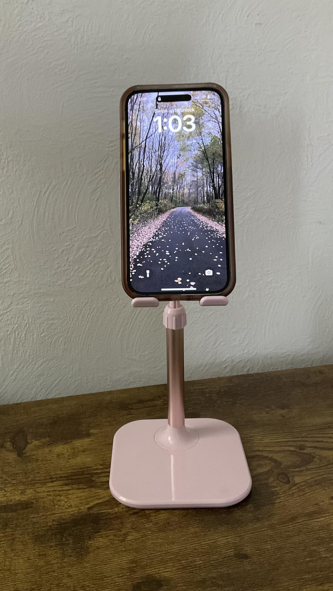 Doboli Cell Phone Stand, Stocking Stuffers Gifts for Teens Girls Boys Adults Women Men Mom Wife, Phone Stand for Desk, Phone Holder Stand Compatible with iPhone and All Mobile Phones Tablet, Pink - Customer Photo 2