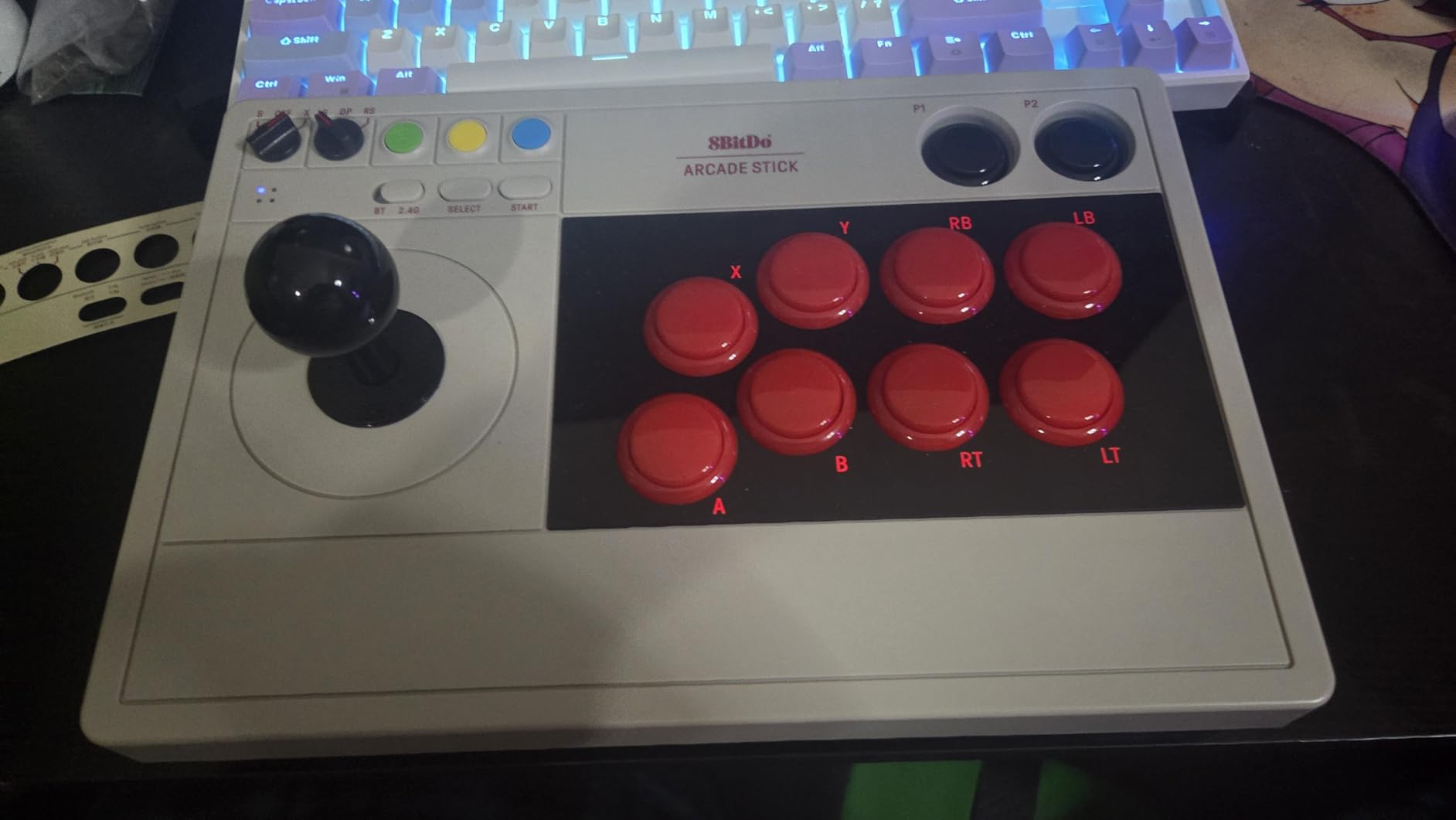 8Bitdo Arcade Stick for Switch & Windows, Arcade Fight Stick Support Wireless Bluetooth, 2.4G Receiver and Wired Connection - Customer Photo 1