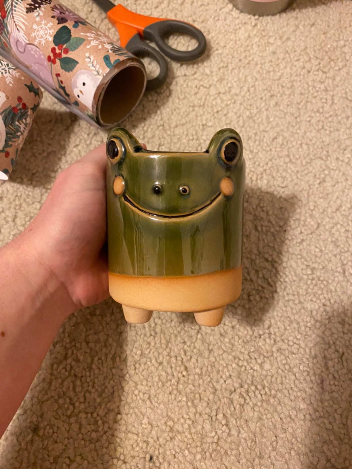 Ceramic Frog Pencil Holder Frog Pencil Holder for Desk Accessories Decoration Succulent Plant Pot Office School Ideal Gifts for Women, Mom or Birthdays Customer Review Ceramic Frog Pencil Holder Frog Pencil Holder for Desk Accessories Decoration Succulent Plant Pot Office School Ideal Gifts for Women, Mom or Birthdays - Customer Photo 1