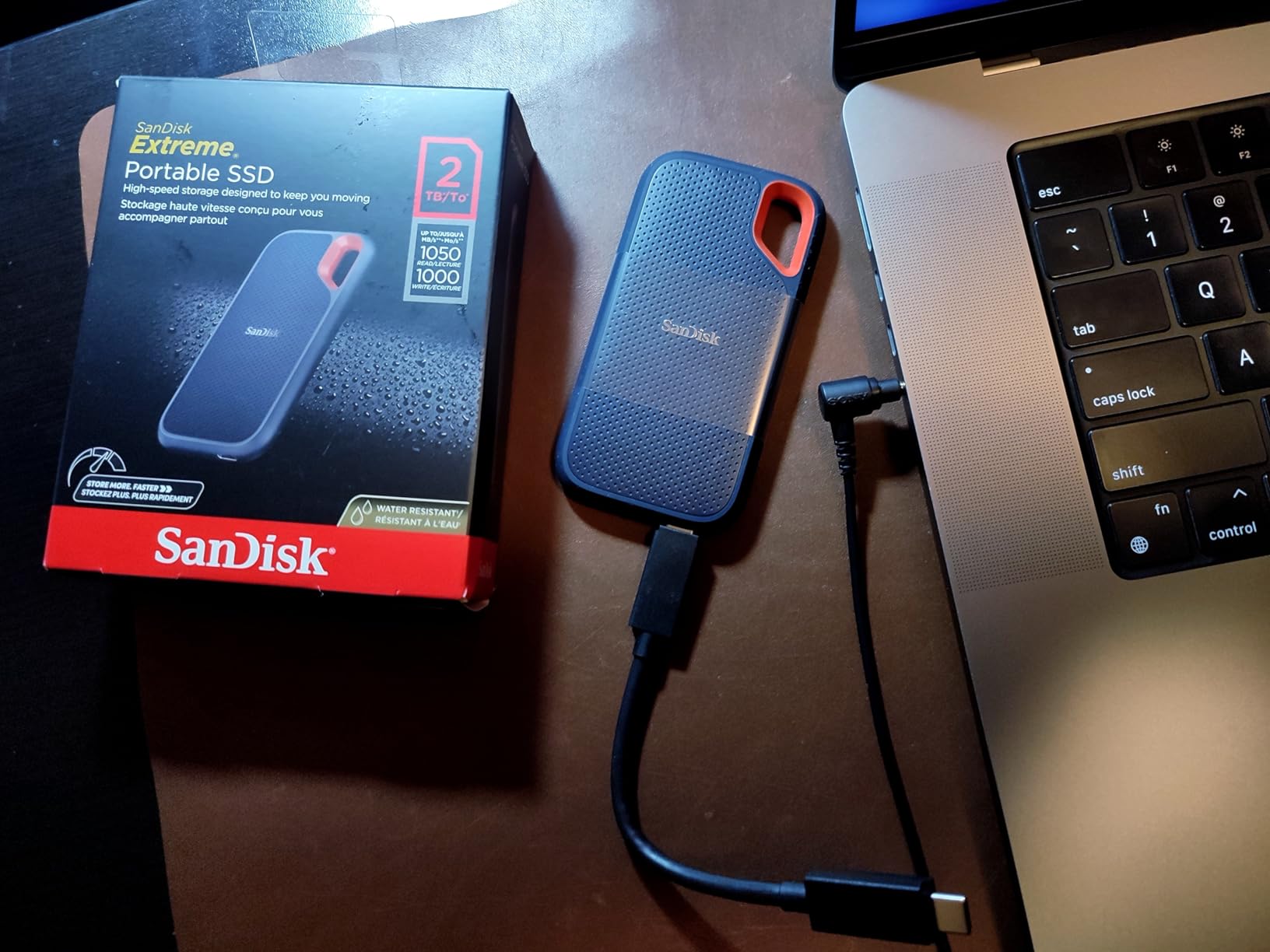 SanDisk 2TB Extreme Portable SSD - Up to 1050MB/s, USB-C, USB 3.2 Gen 2, IP65 Water and Dust Resistance, Updated Firmware - External Solid State Drive - SDSSDE61-2T00-G25 - Customer Photo 3