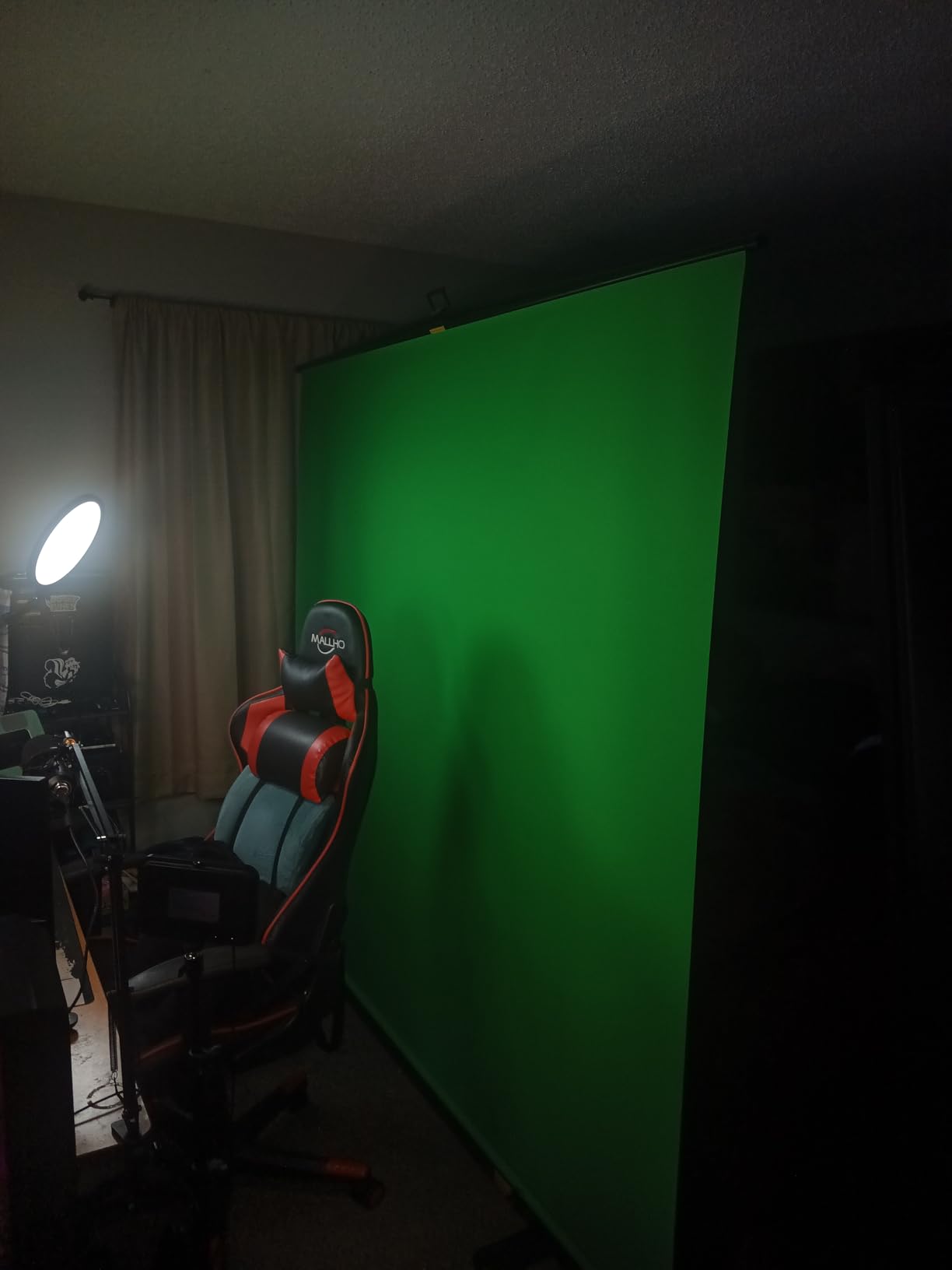 【Wider Style】 RAUBAY 78.7 x 82.7in Large Collapsible Green Screen Backdrop Portable Retractable Chroma Key Panel Photo Background with Stand for Video Conference, Photographic Studio, Streaming - Customer Photo 1
