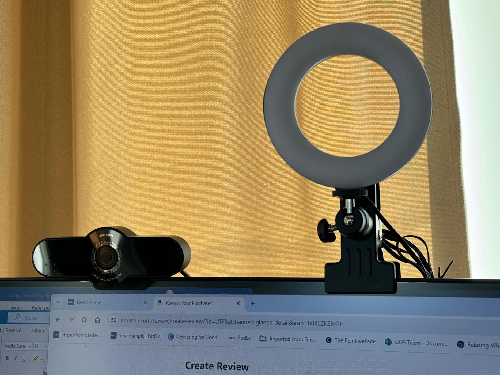 Video Conference Lighting Kit, Ring Light for Monitor Clip On,for Remote Working, Distance Learning,Zoom Call, Self Broadcasting and Live Streaming, Computer Laptop Video Conferencing - Customer Photo 1