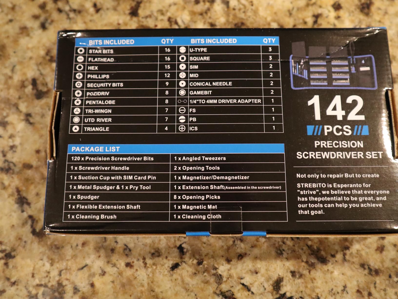STREBITO Electronics Precision Screwdriver Sets 142-Piece with 120 Bits Magnetic Repair Tool Kit for iPhone, MacBook, Computer, Laptop, PC, Tablet, PS4, Xbox, Nintendo, Game Console - Customer Photo 2
